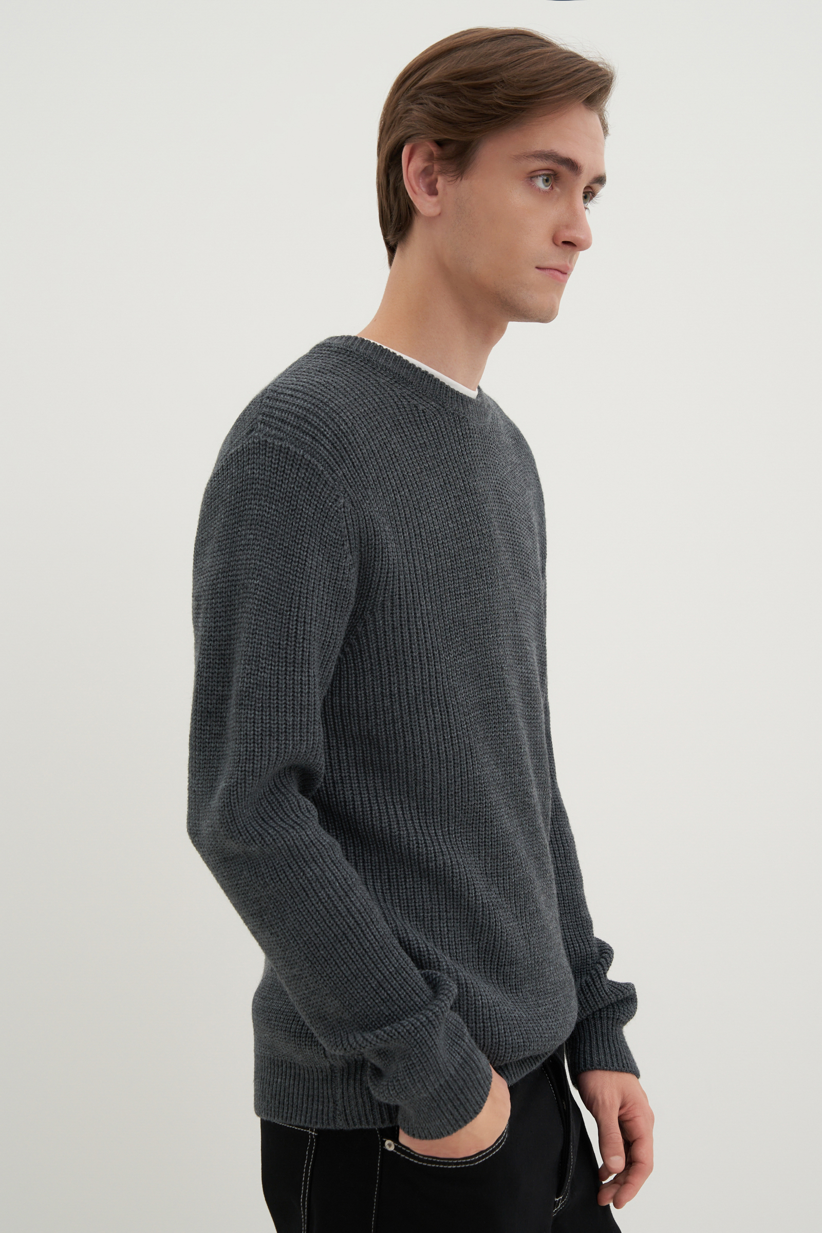 

Джемпер с круглым вырезом, 101 cosmic blue, Джемпер с круглым вырезом