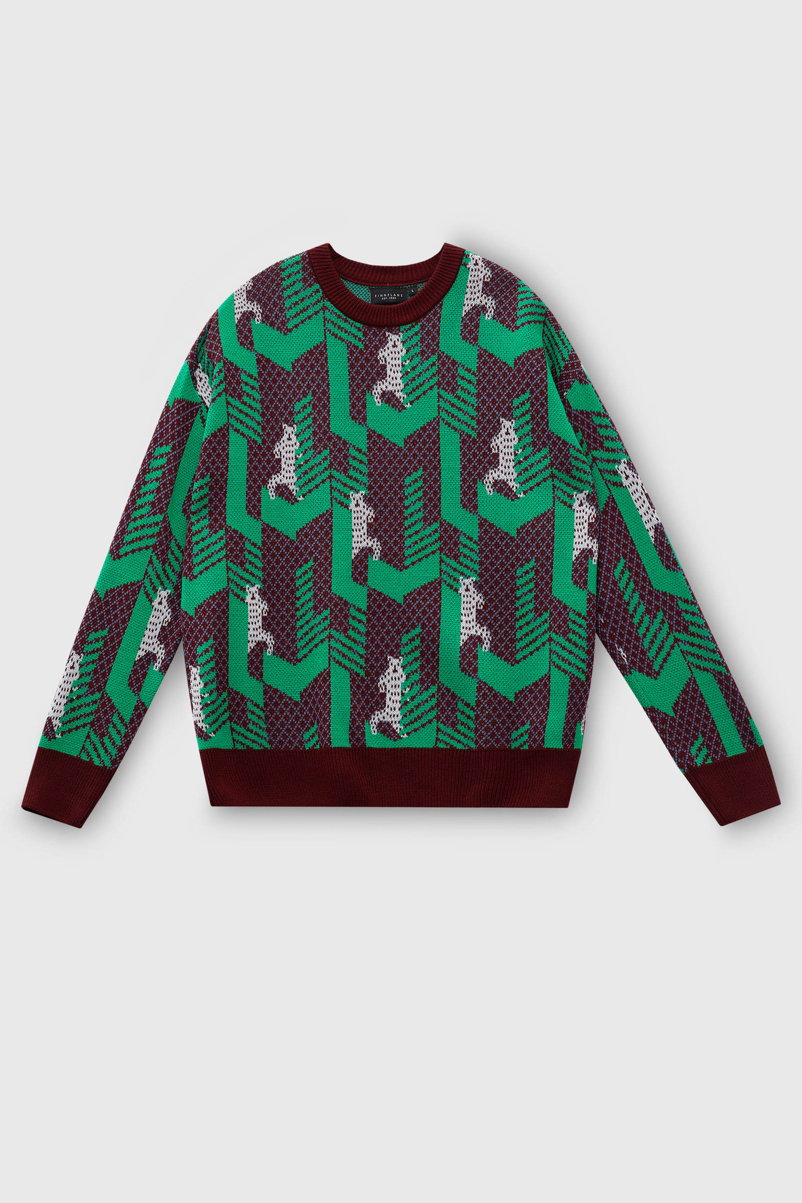 Джемпер с жаккардовым узором с добавлением шерсти