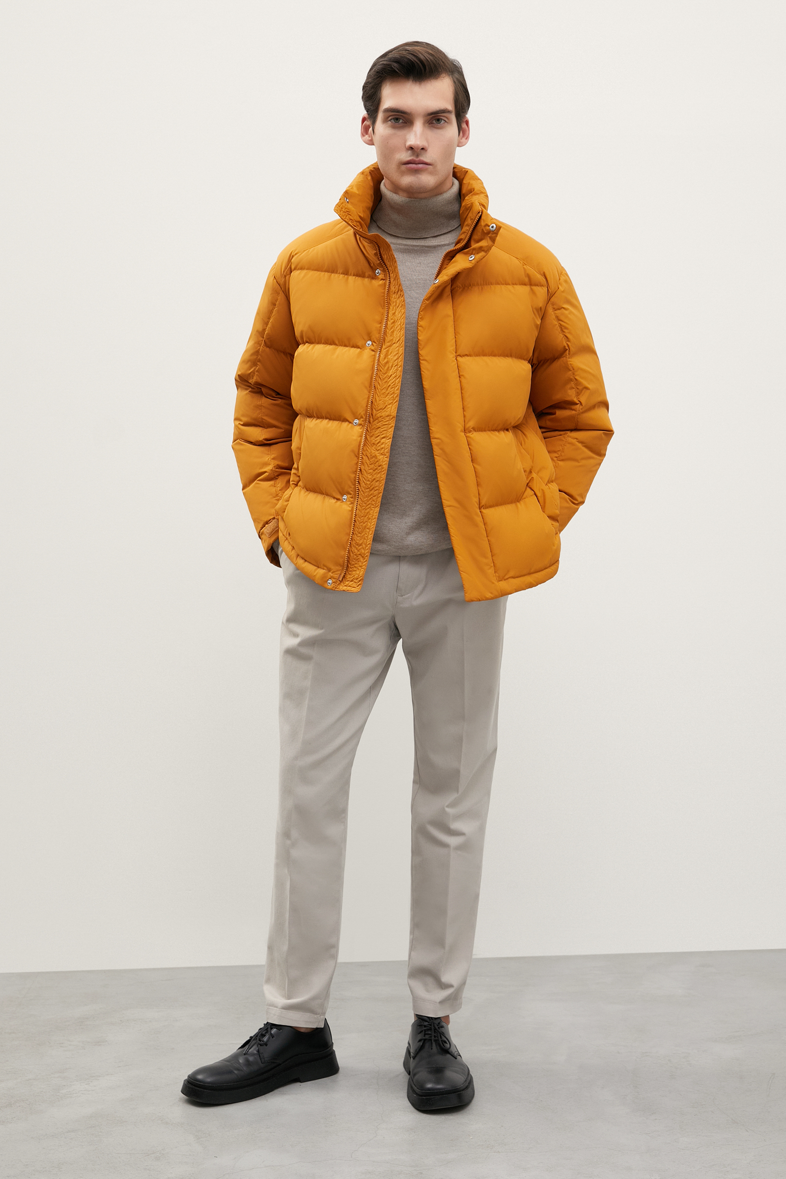 Стеганый пуховик oversize силуэта