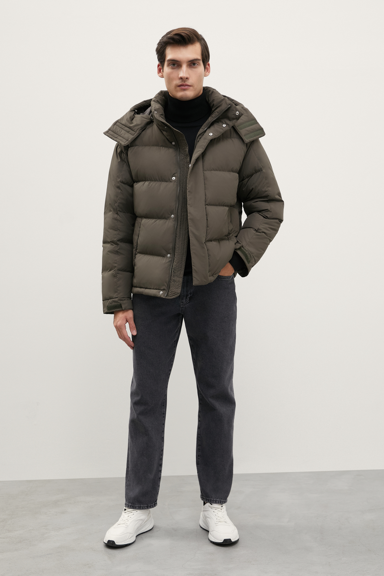 Стеганый пуховик oversize силуэта