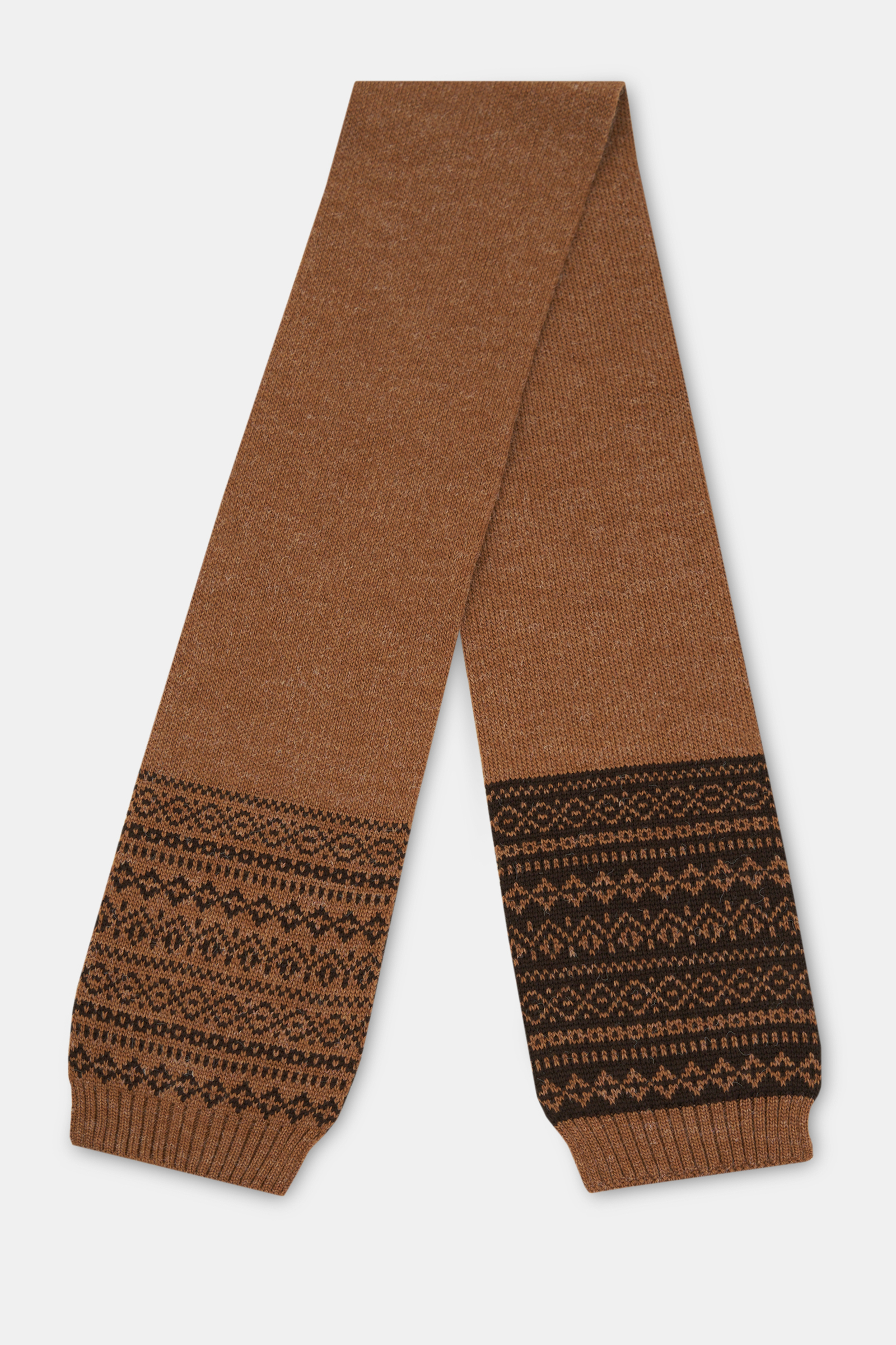 Шарф с жаккардовым узором с добавлением шерсти