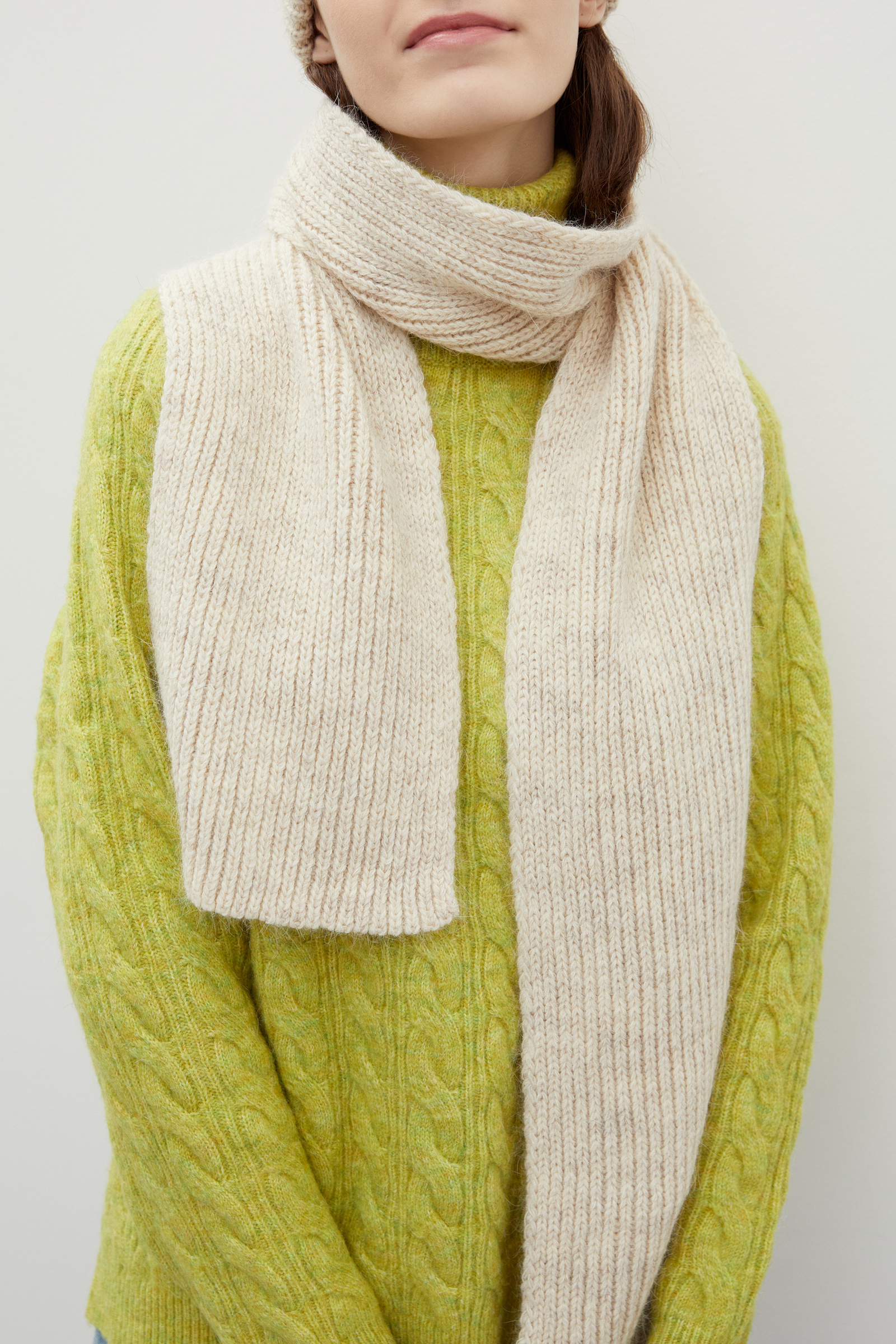 Шарф с добавлением шерсти и ангоры