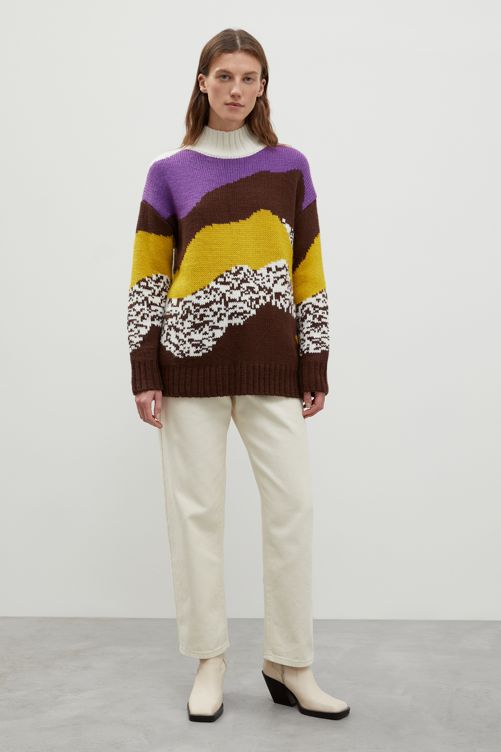 Свитер с жаккардовым узором