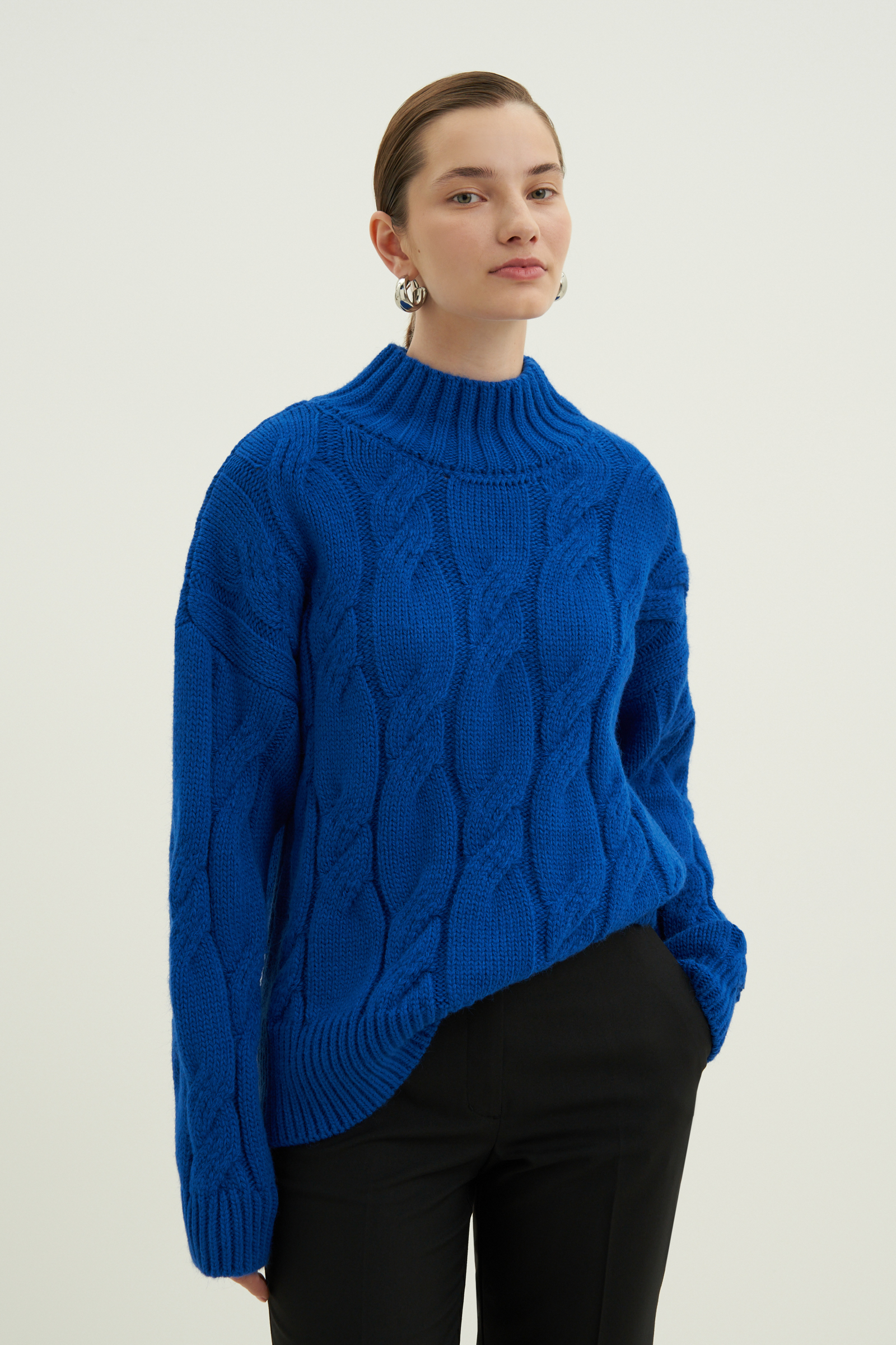 

Джемпер свободного силуэта с шерстью, 103 marine, Джемпер свободного силуэта с шерстью