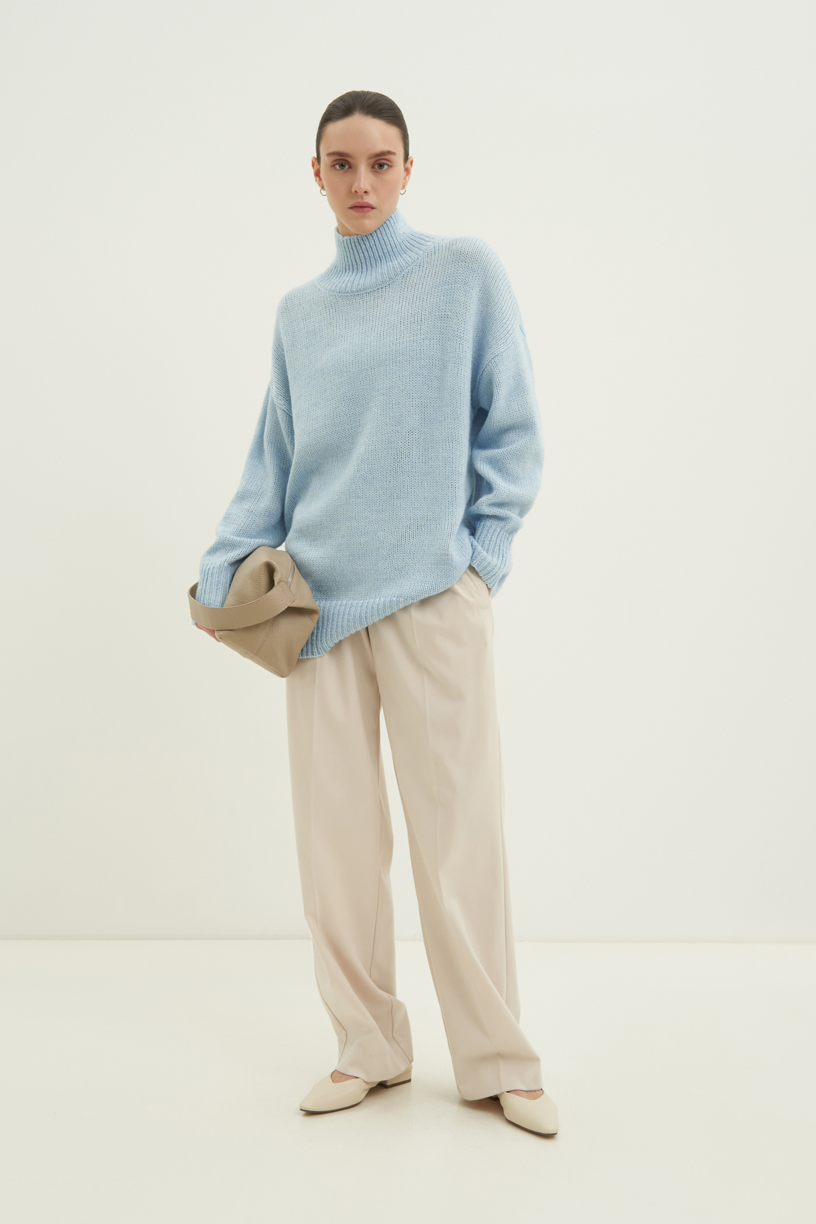 Джемпер из шерсти и пряжи альпаки