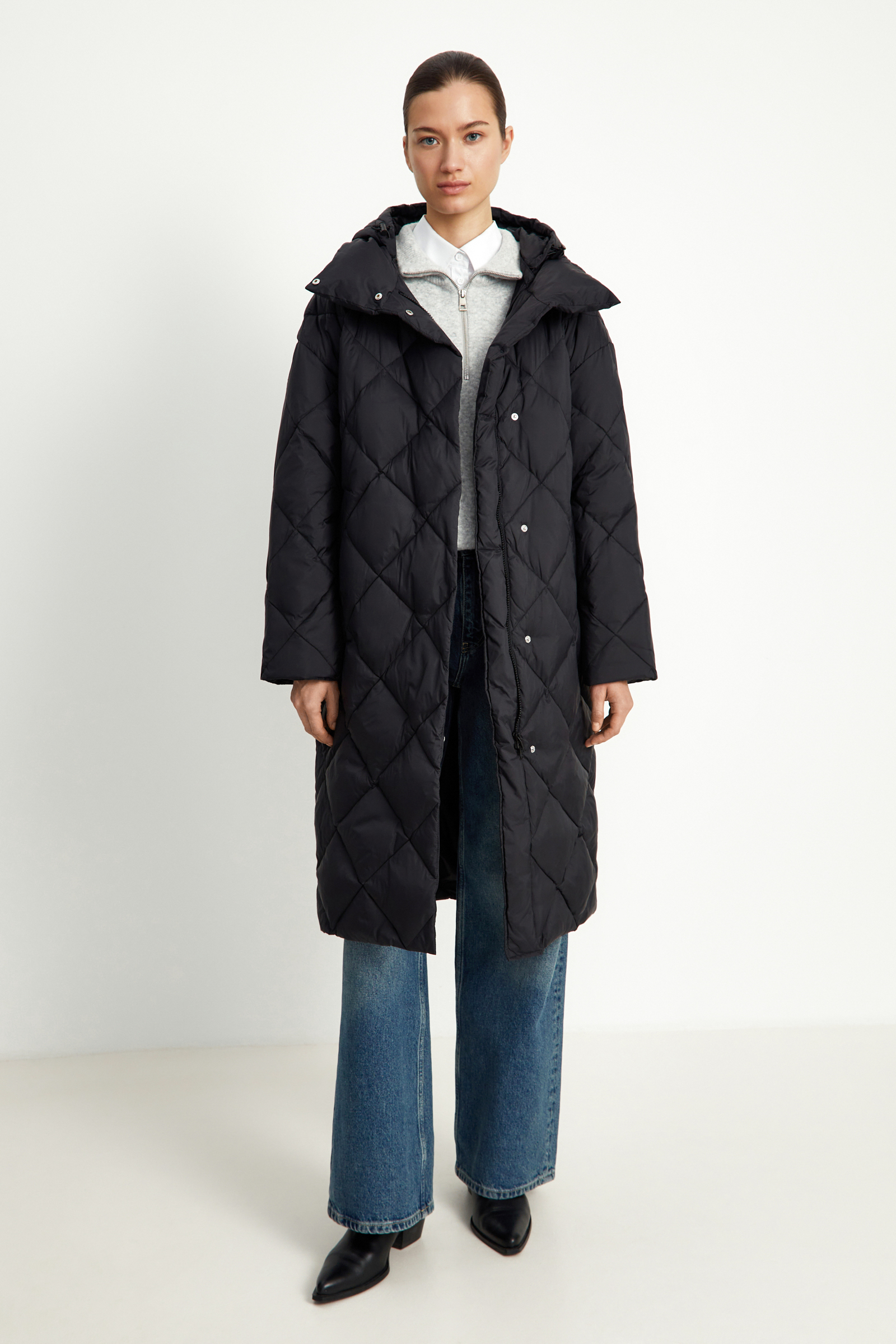 Пальто утепленное с утиным пухом