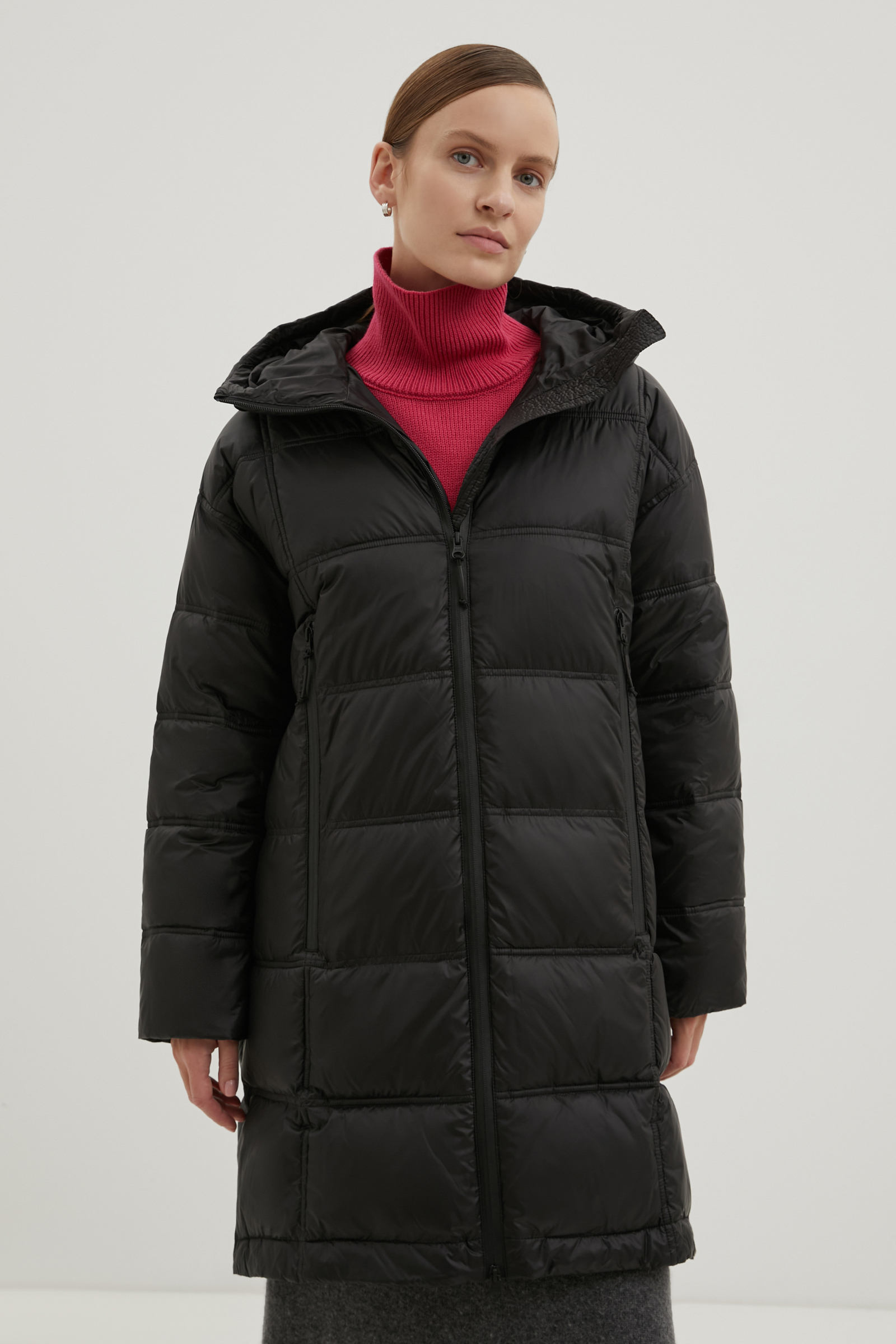 

Пальто с капюшоном, 200 black, Пальто с капюшоном
