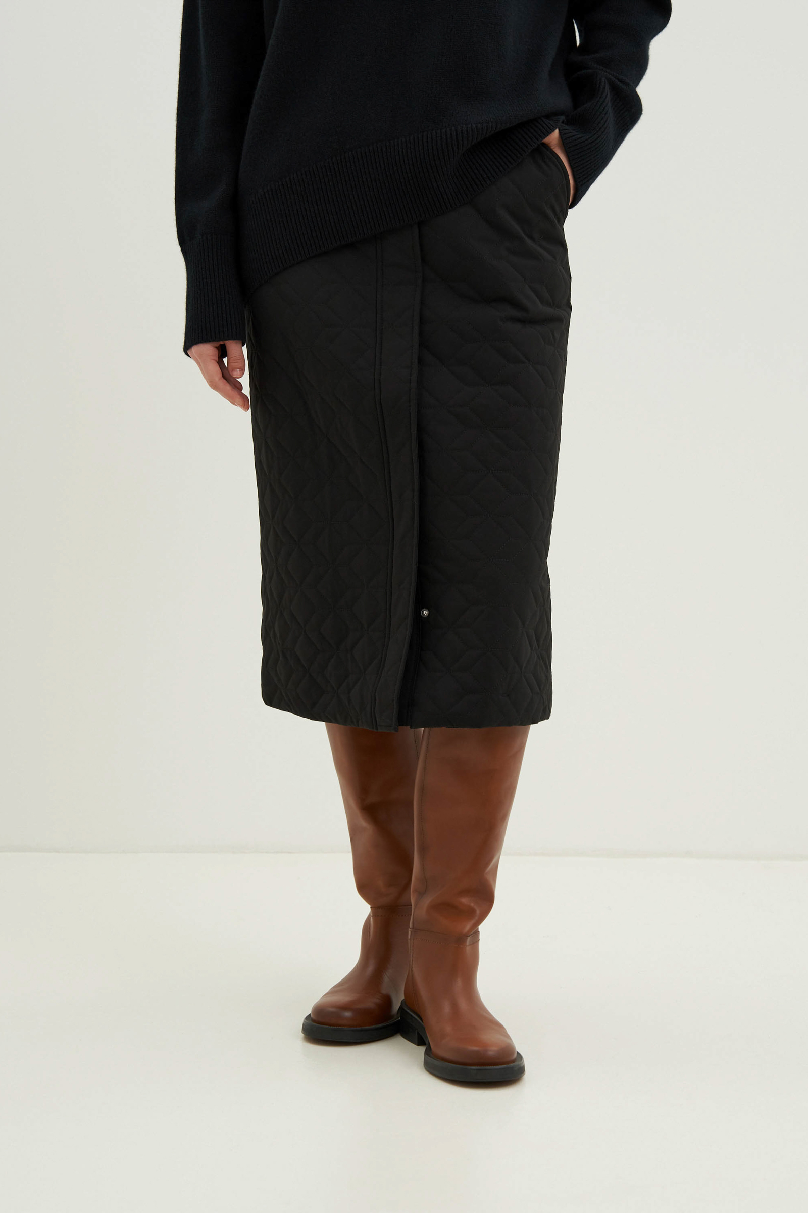 Юбка миди утепленная