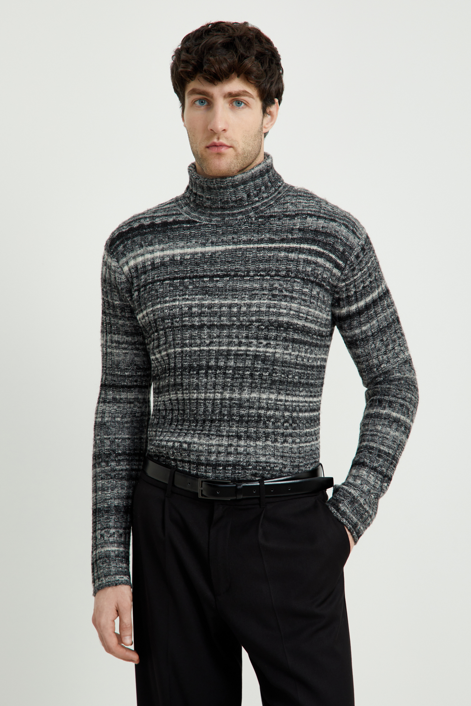 

Джемпер прямого силуэта с шерстью, 200 mc black, Джемпер прямого силуэта с шерстью