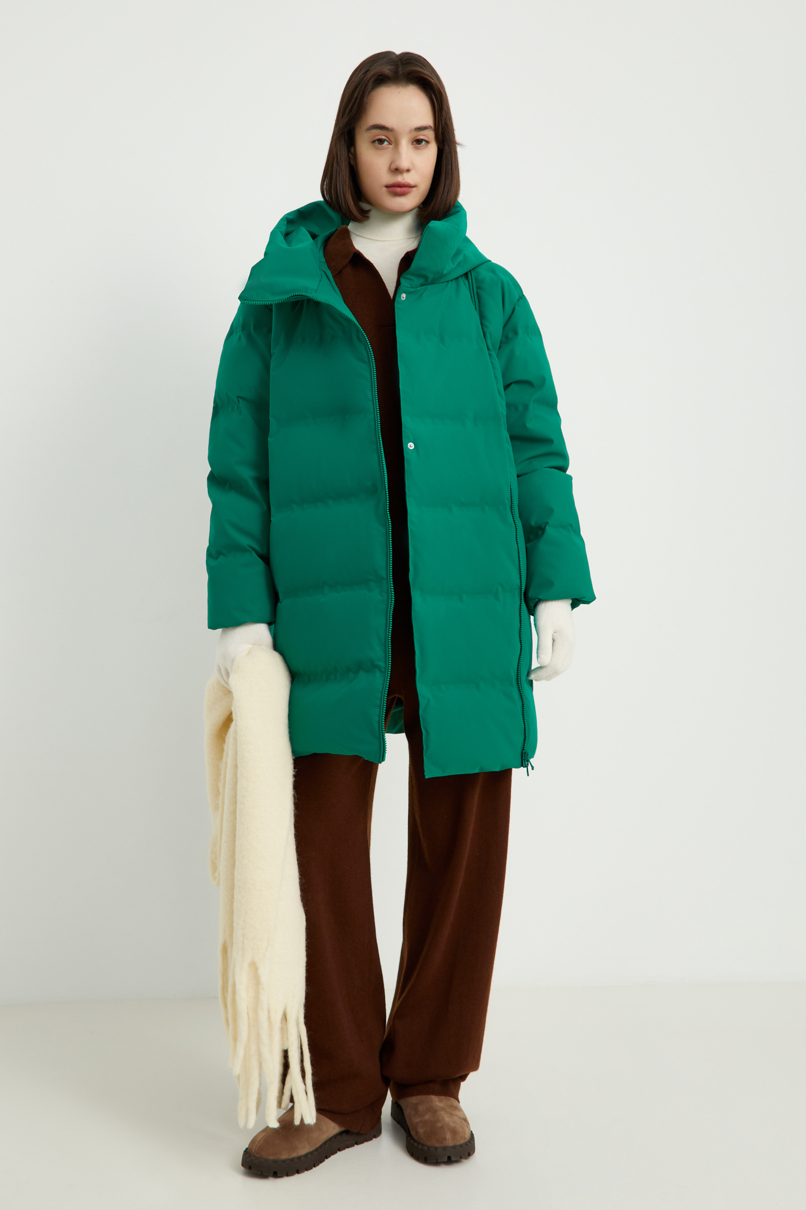 Пальто утепленное с утиным пухом