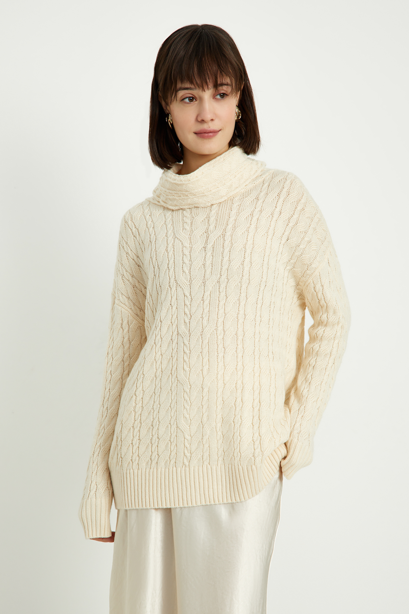 

Джемпер свободного силуэта с шерстью, 705 angora, Джемпер свободного силуэта с шерстью