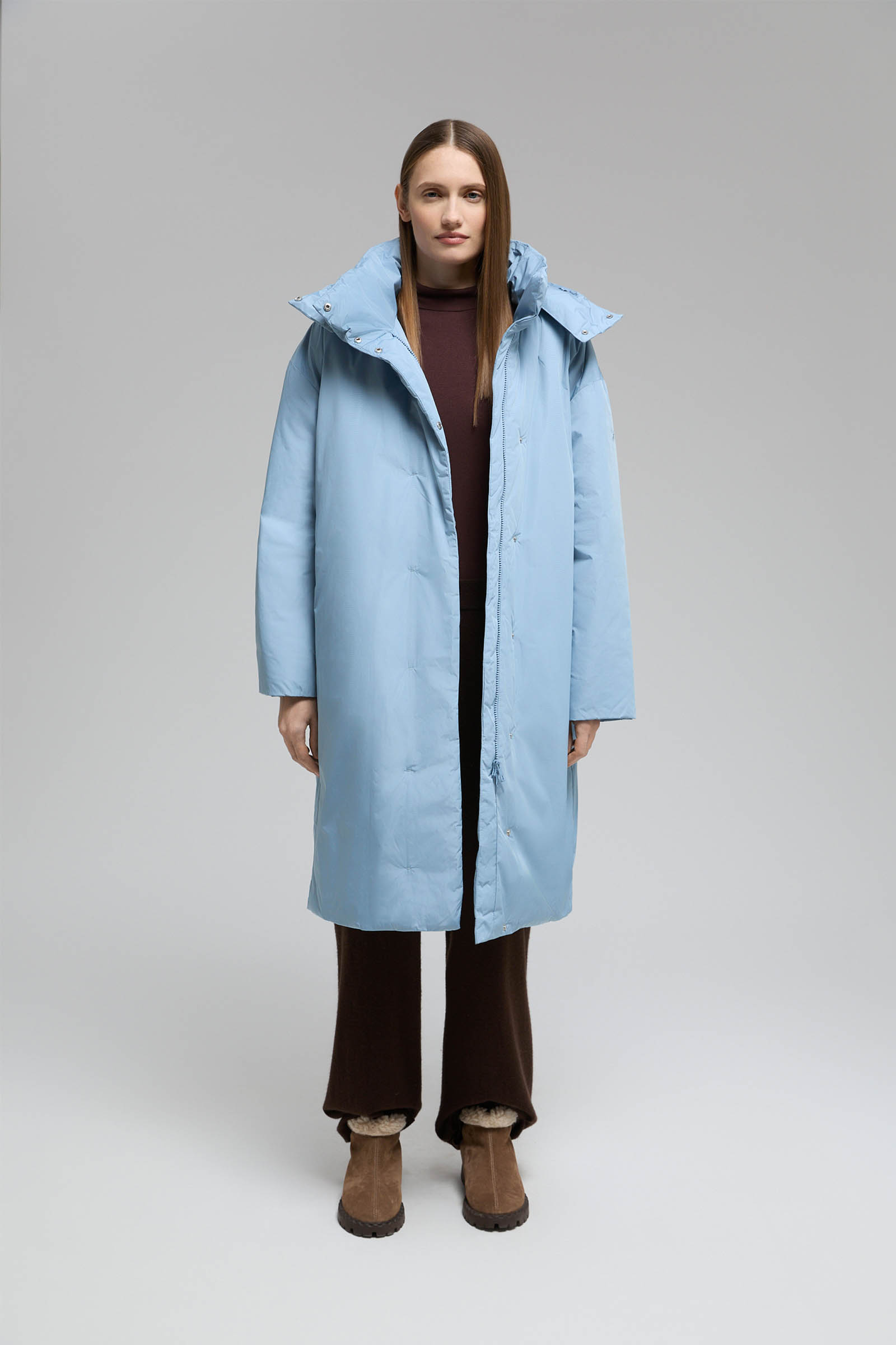 

Пуховое пальто с переливающимся эффектом, 124 cyan, Пуховое пальто с переливающимся эффектом