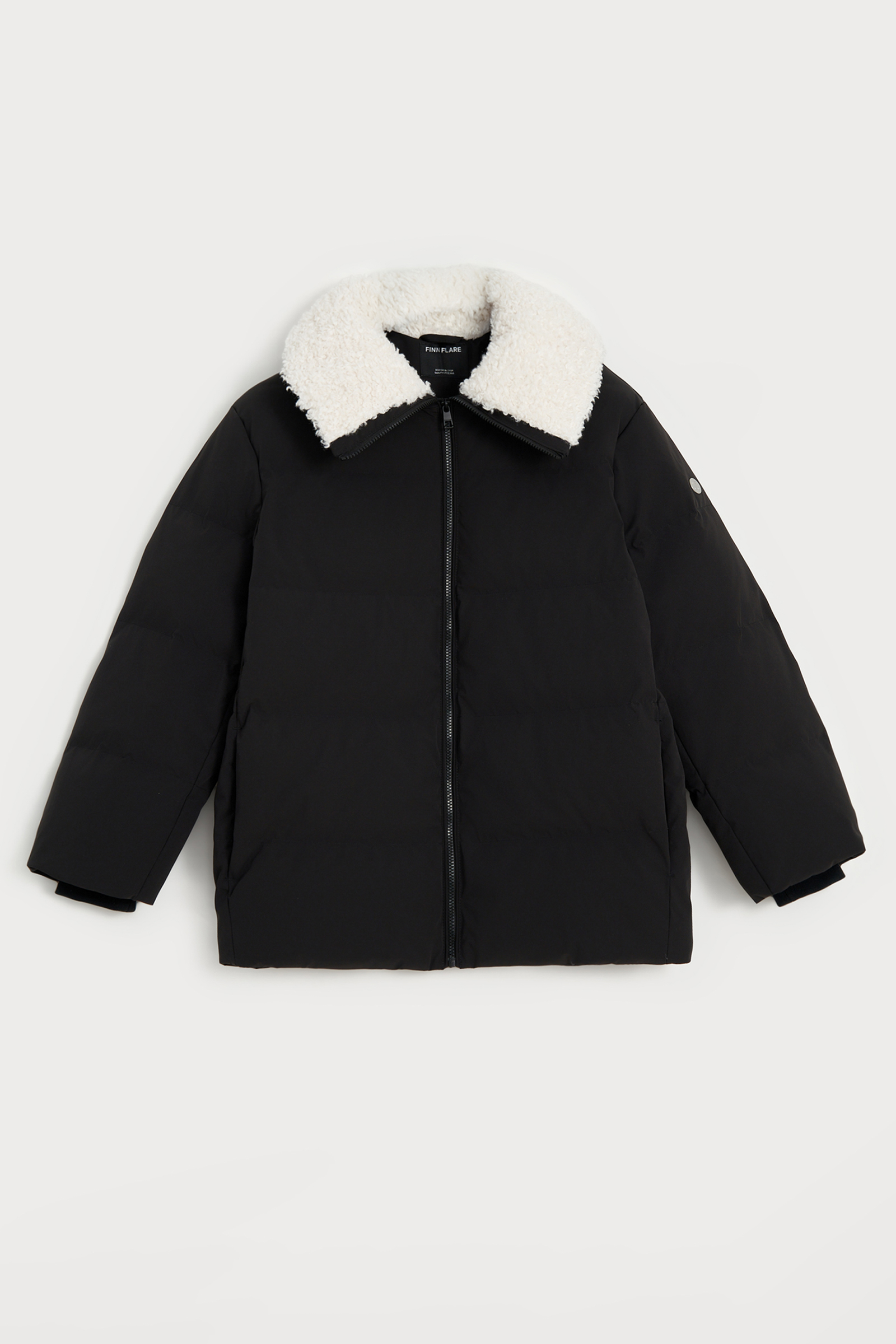 

Пуховик с опушкой и воротником-стойкой, 716 gardenia, Пуховик с опушкой и воротником-стойкой