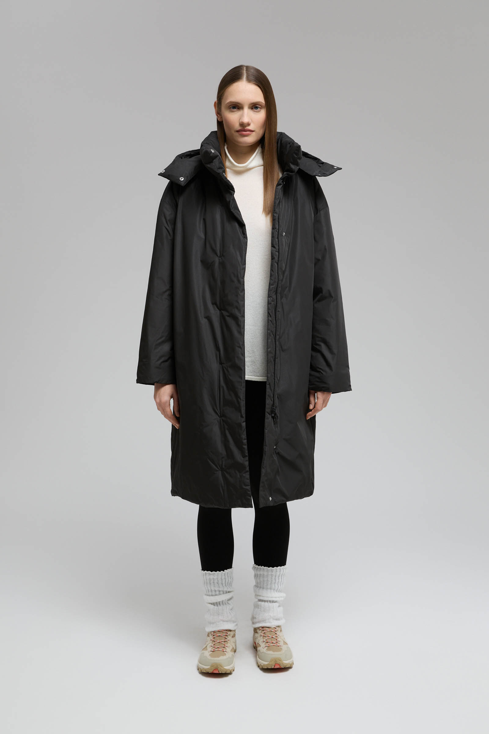 Пуховое пальто FINN FLARE с переливающимся эффектом, 200 black, арт. FWE11071