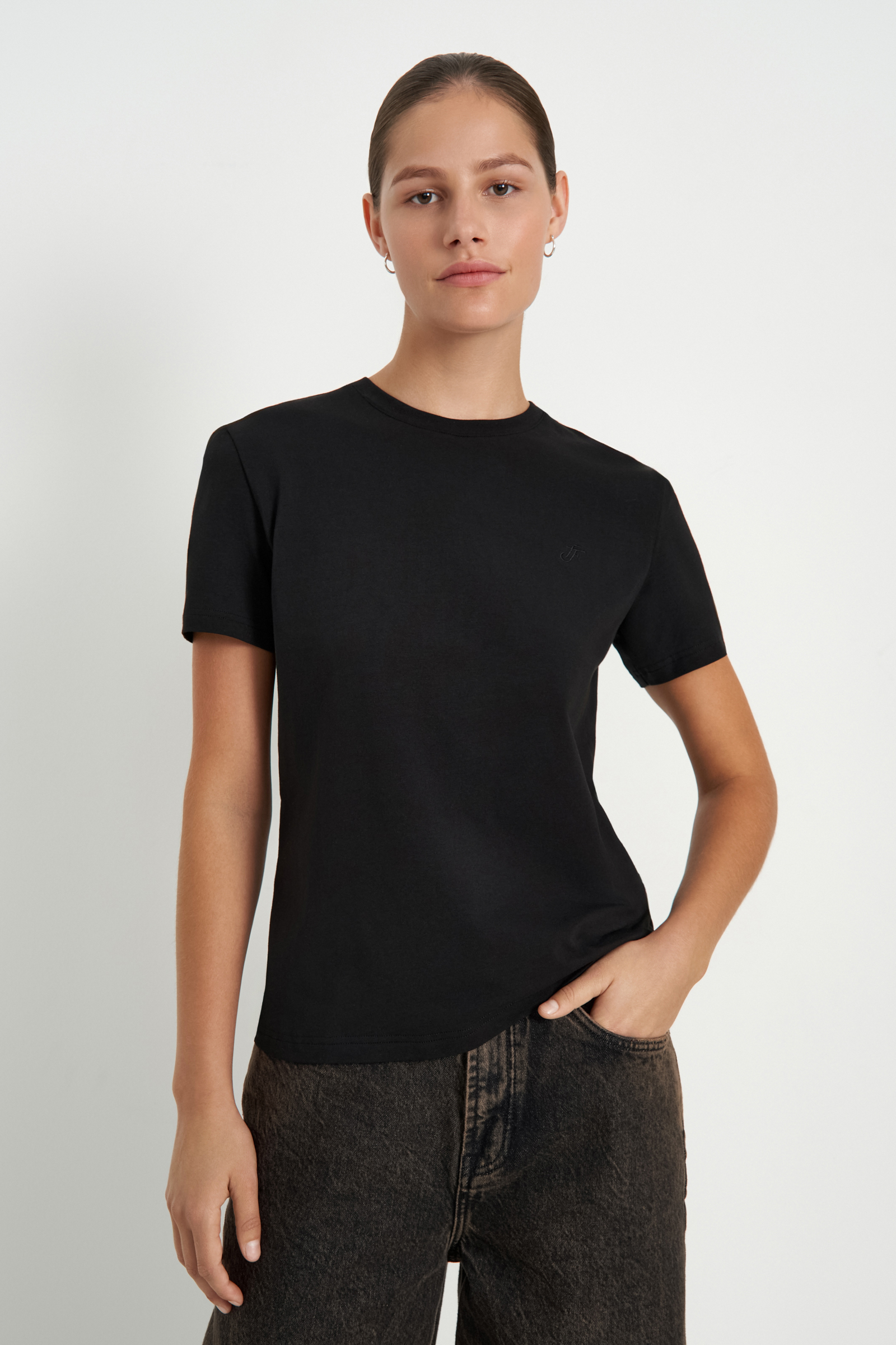 

Футболка приталенного силуэта, 200 black, Футболка приталенного силуэта