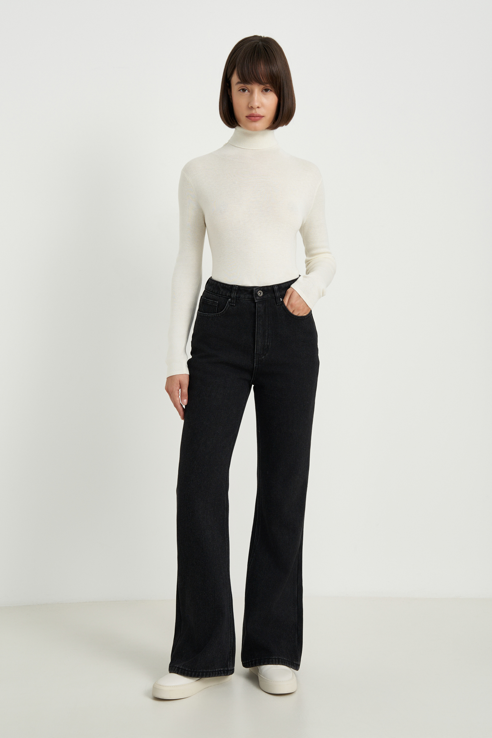 Утепленные джинсы bootcut fit женские