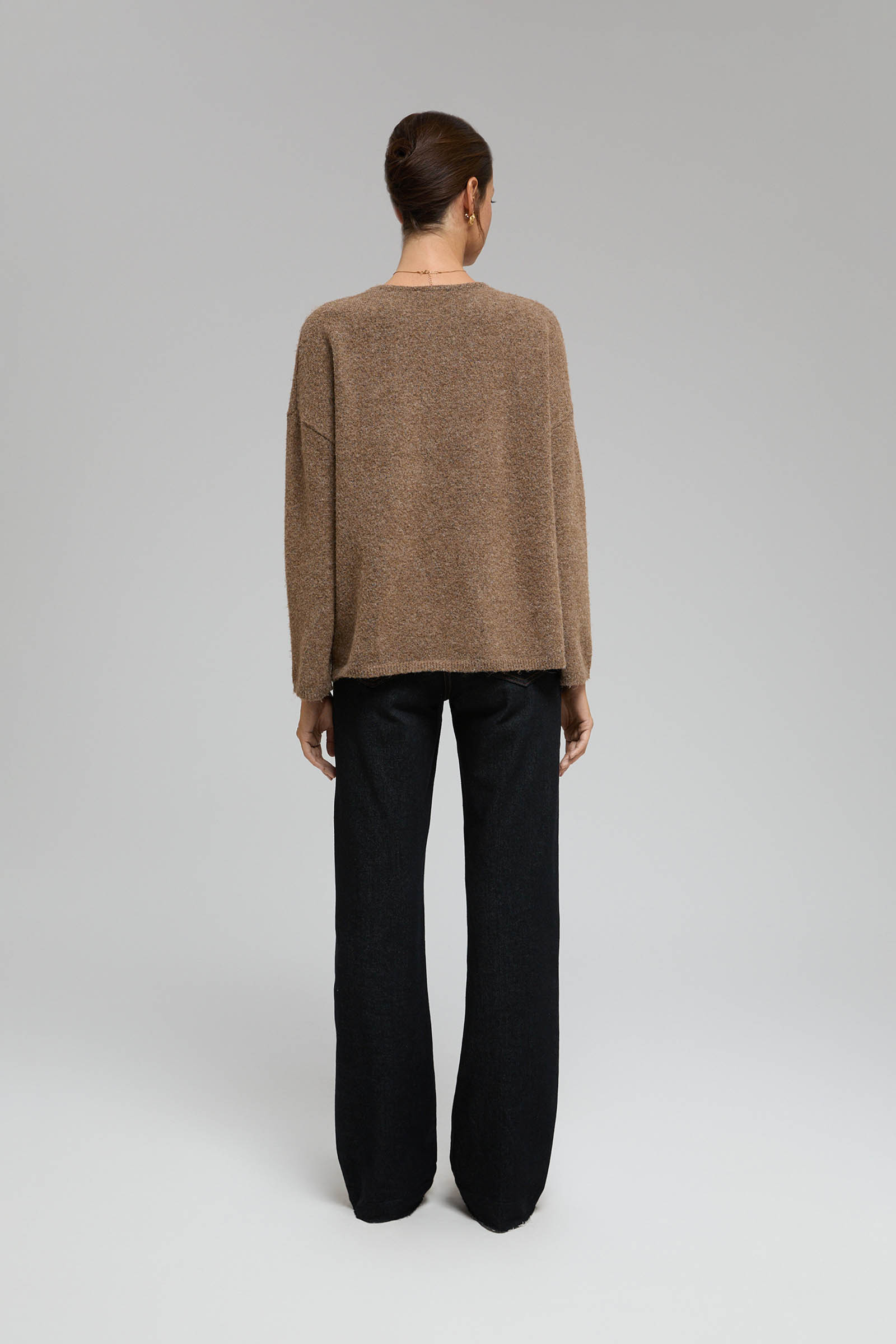 

Джемпер свободного силуэта с округлой горловиной, 651 burro, Джемпер свободного силуэта с округлой горловиной