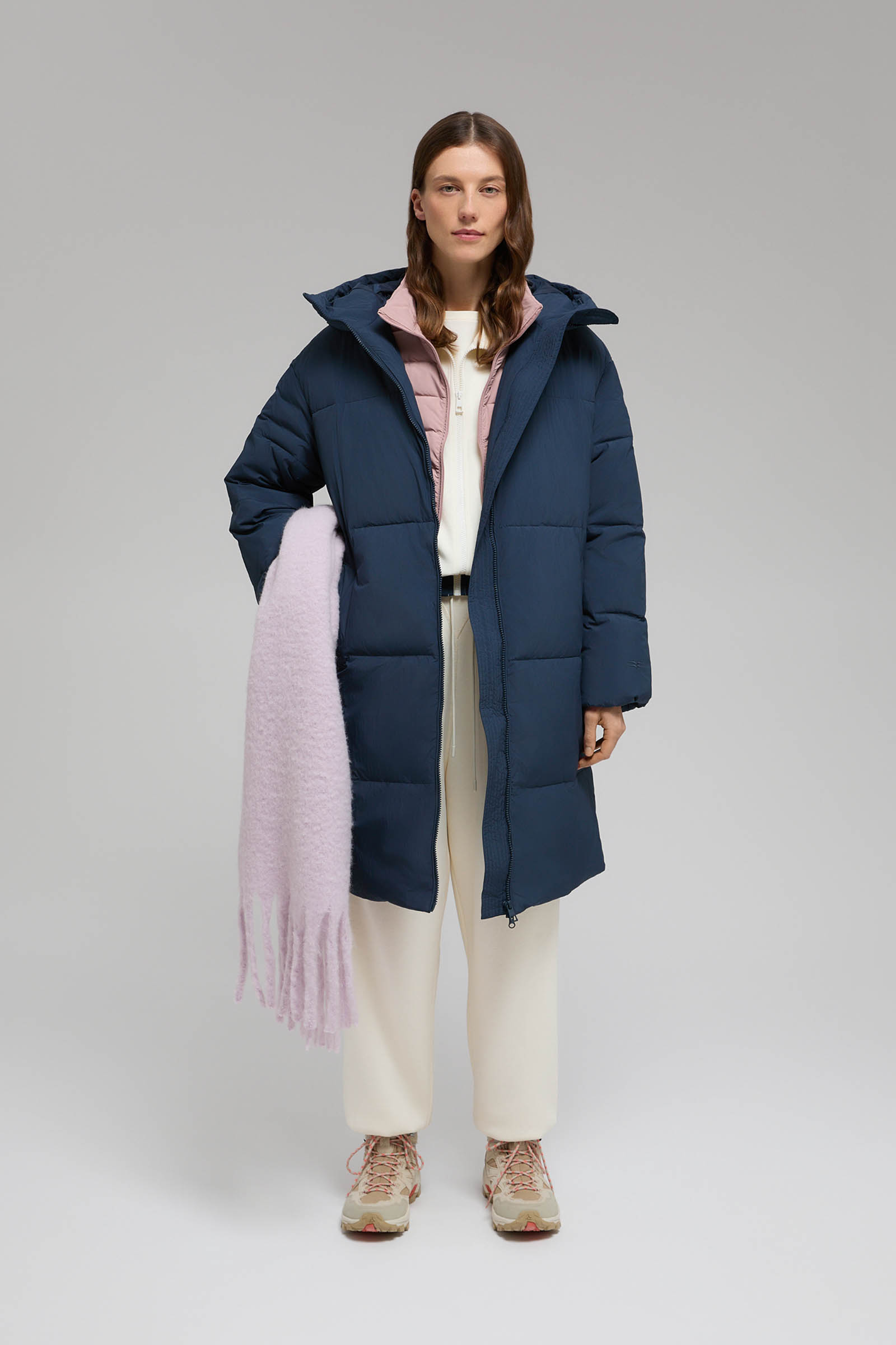 

Утепленное стеганое пальто с капюшоном, 101 cosmic blue, Утепленное стеганое пальто с капюшоном