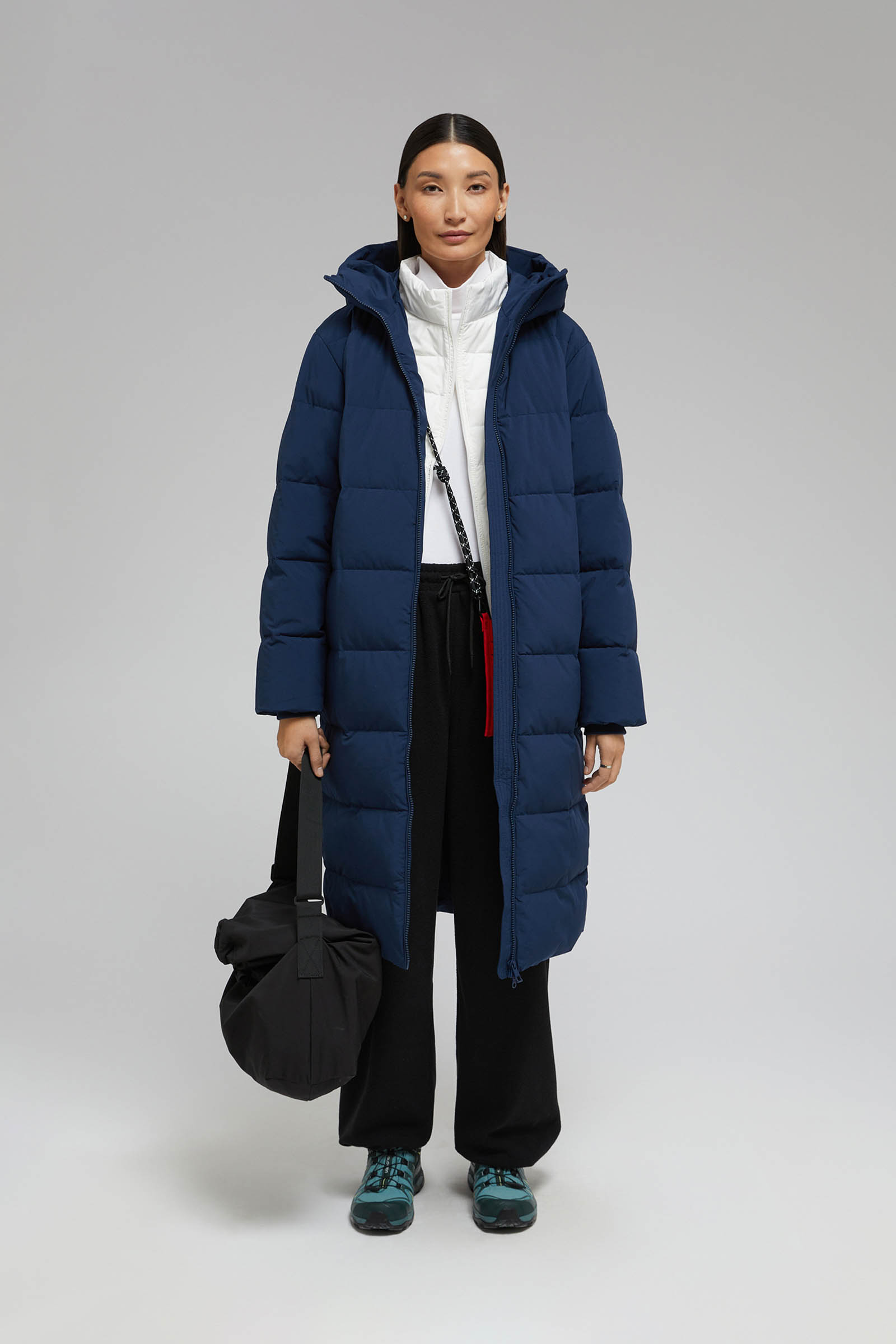 

Длинный пуховик с натуральным пухом, 101 cosmic blue, Длинный пуховик с натуральным пухом