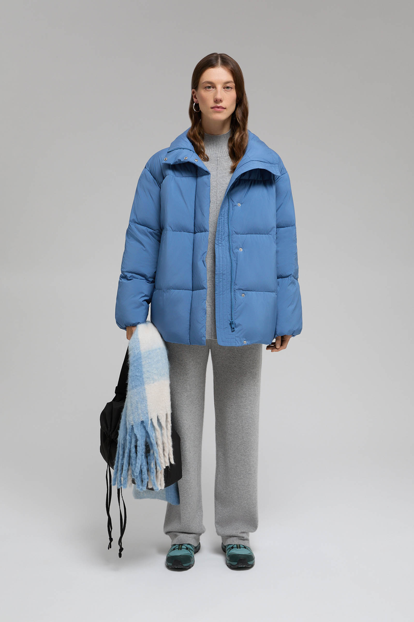 Куртка стеганая с капюшоном FINN FLARE, голубой, арт. FWF11011