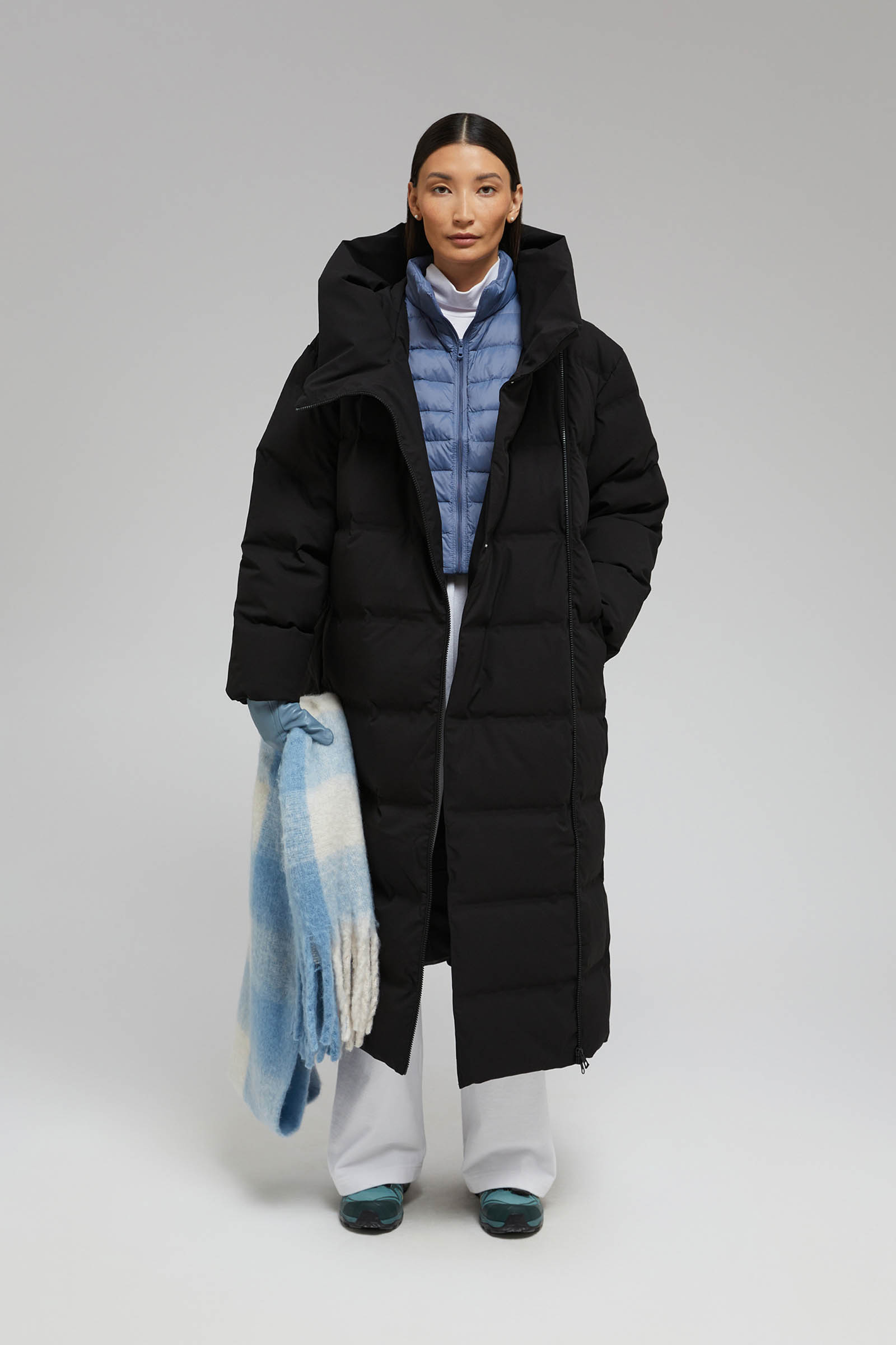 

Длинный пуховик с натуральным пухом, 200 black, Длинный пуховик с натуральным пухом