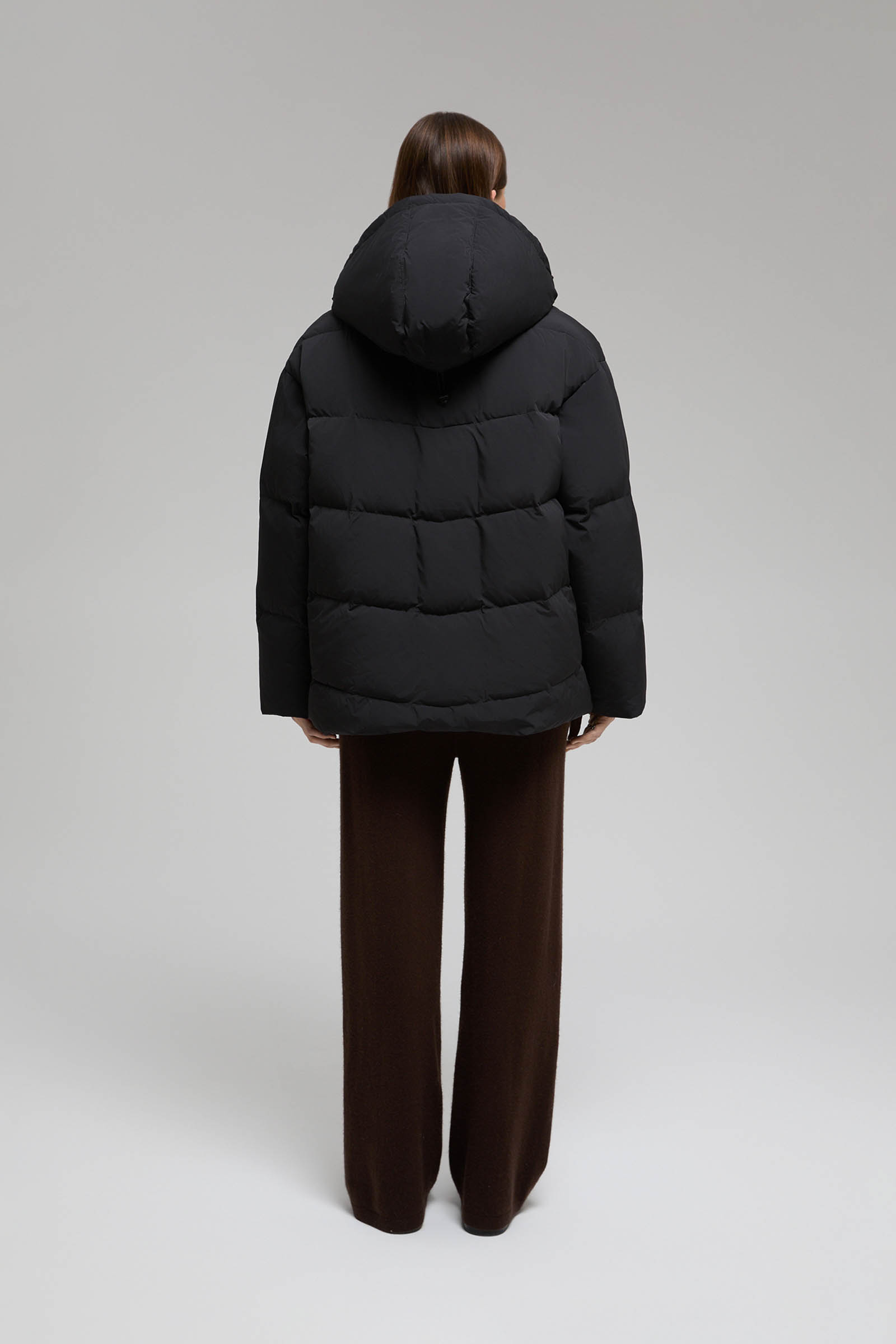 

Стеганый пуховик с натуральным пухом, 200 black, Стеганый пуховик с натуральным пухом