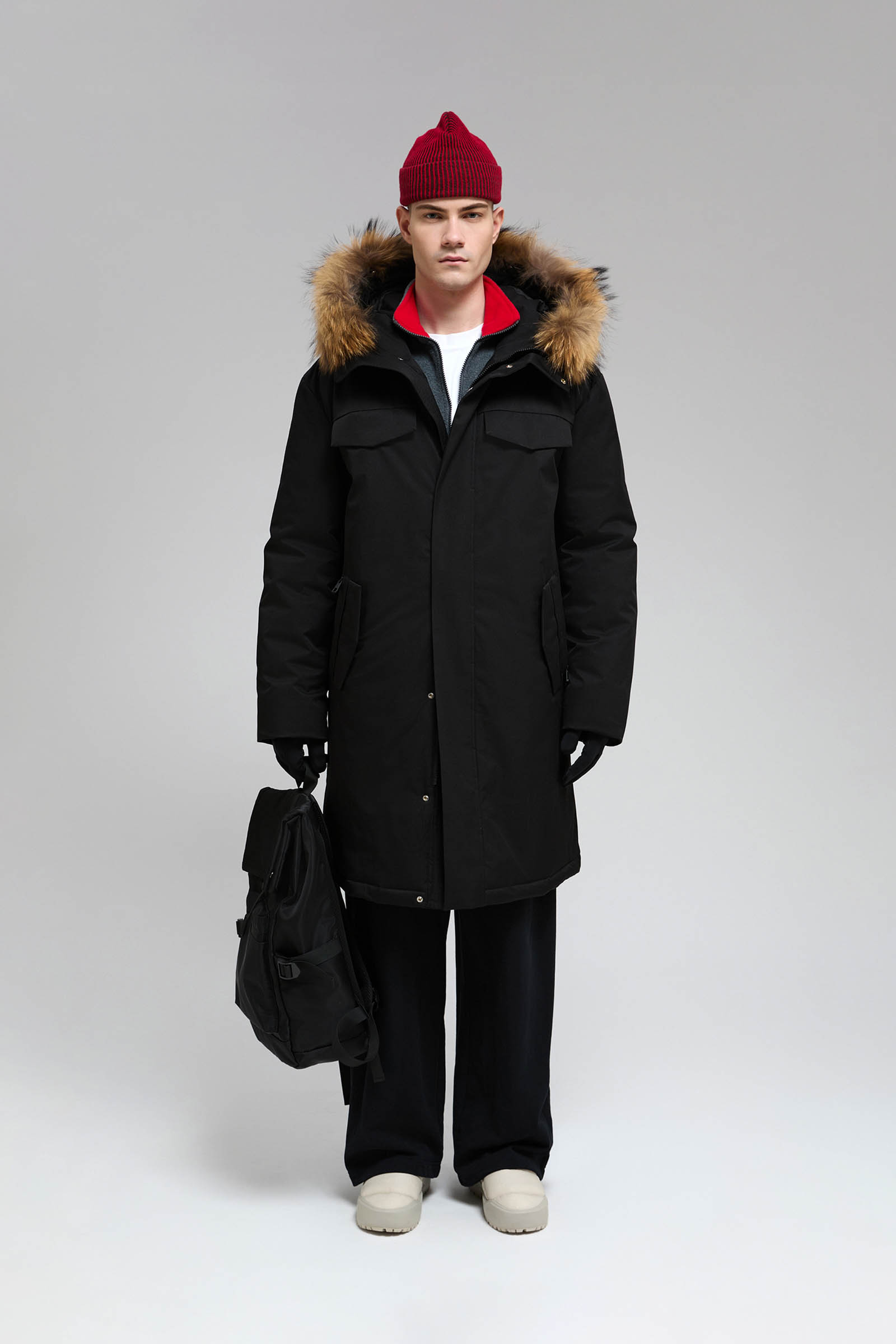 Длинный пуховик с натуральным пухом 36399₽