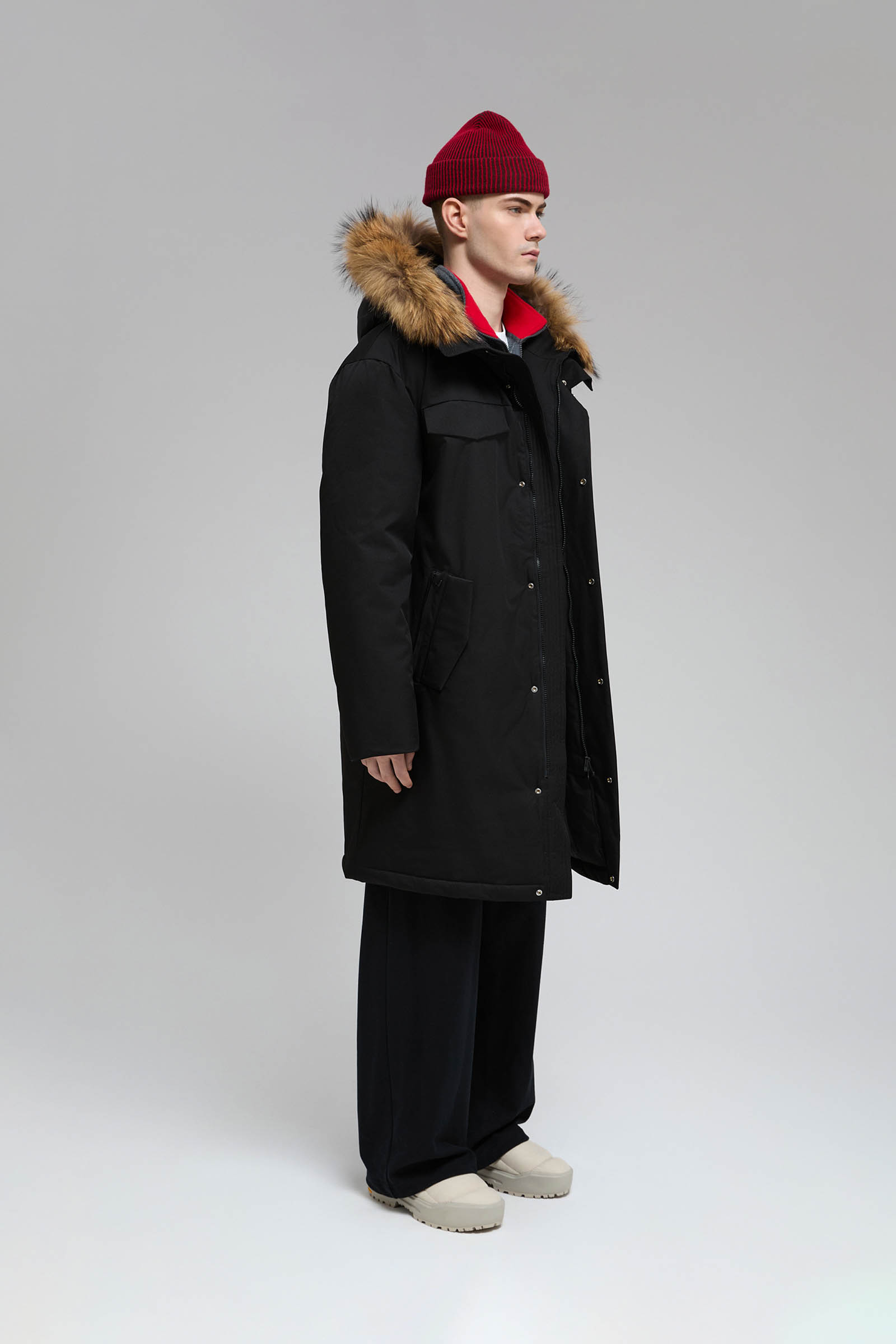 

Длинный пуховик с натуральным пухом, 200 black, Длинный пуховик с натуральным пухом