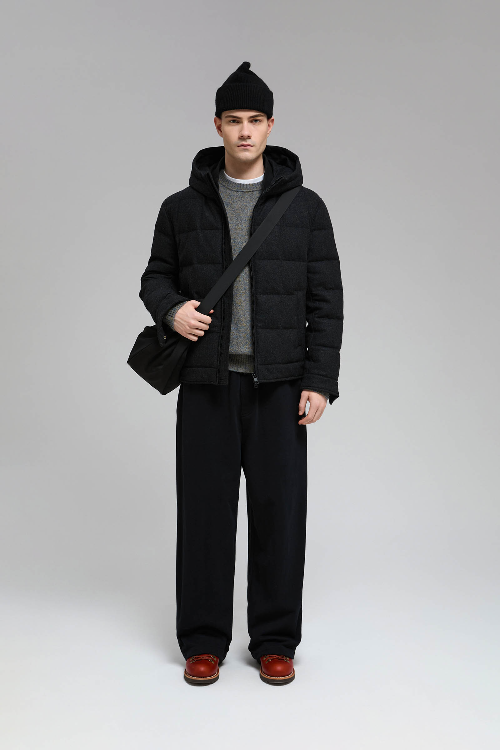 

Пуховик с натуральным пухом, 250 black melange, Пуховик с натуральным пухом