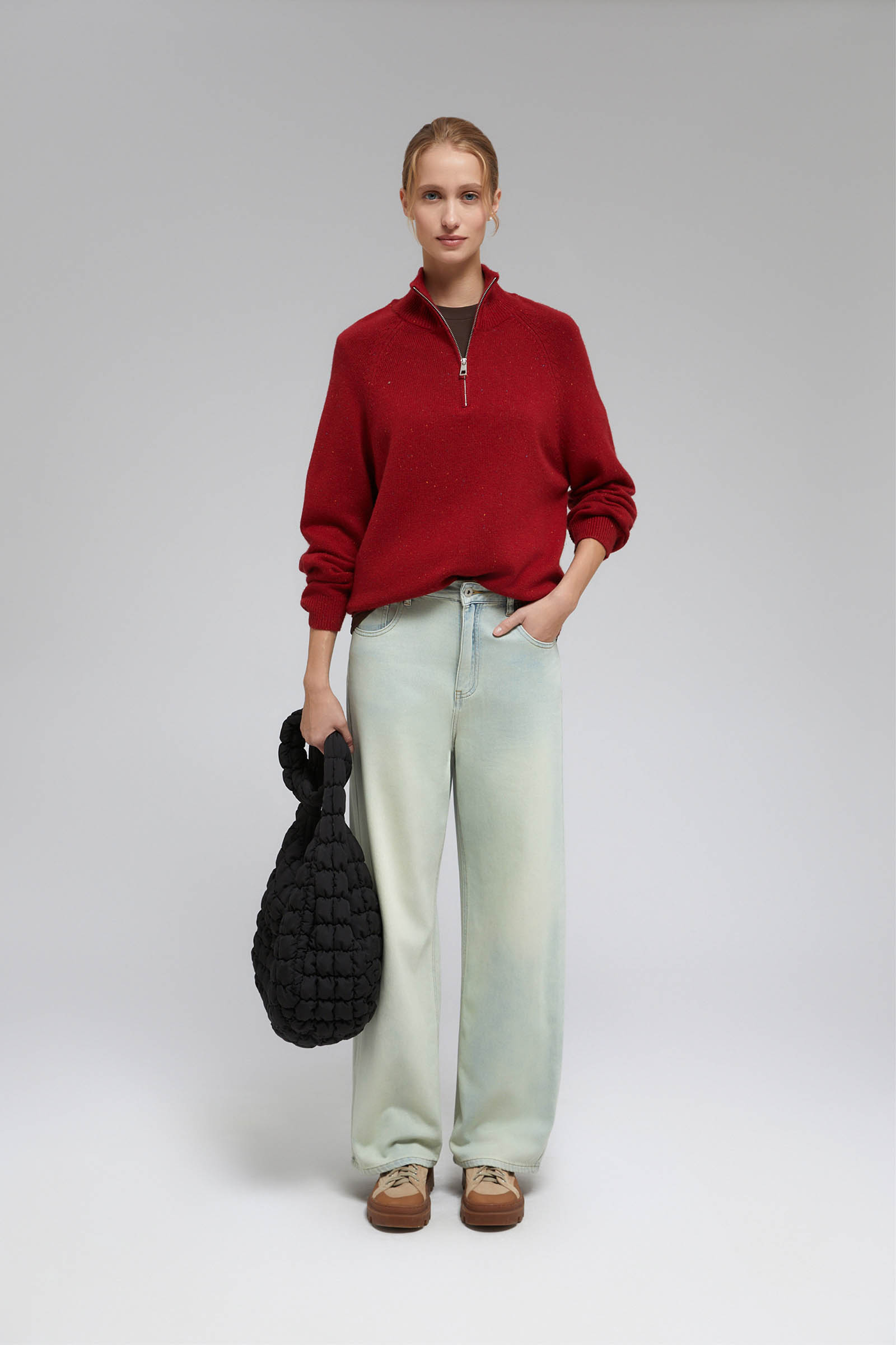 Свитер Finn Flare с шерстью, красный, арт. FWF11147