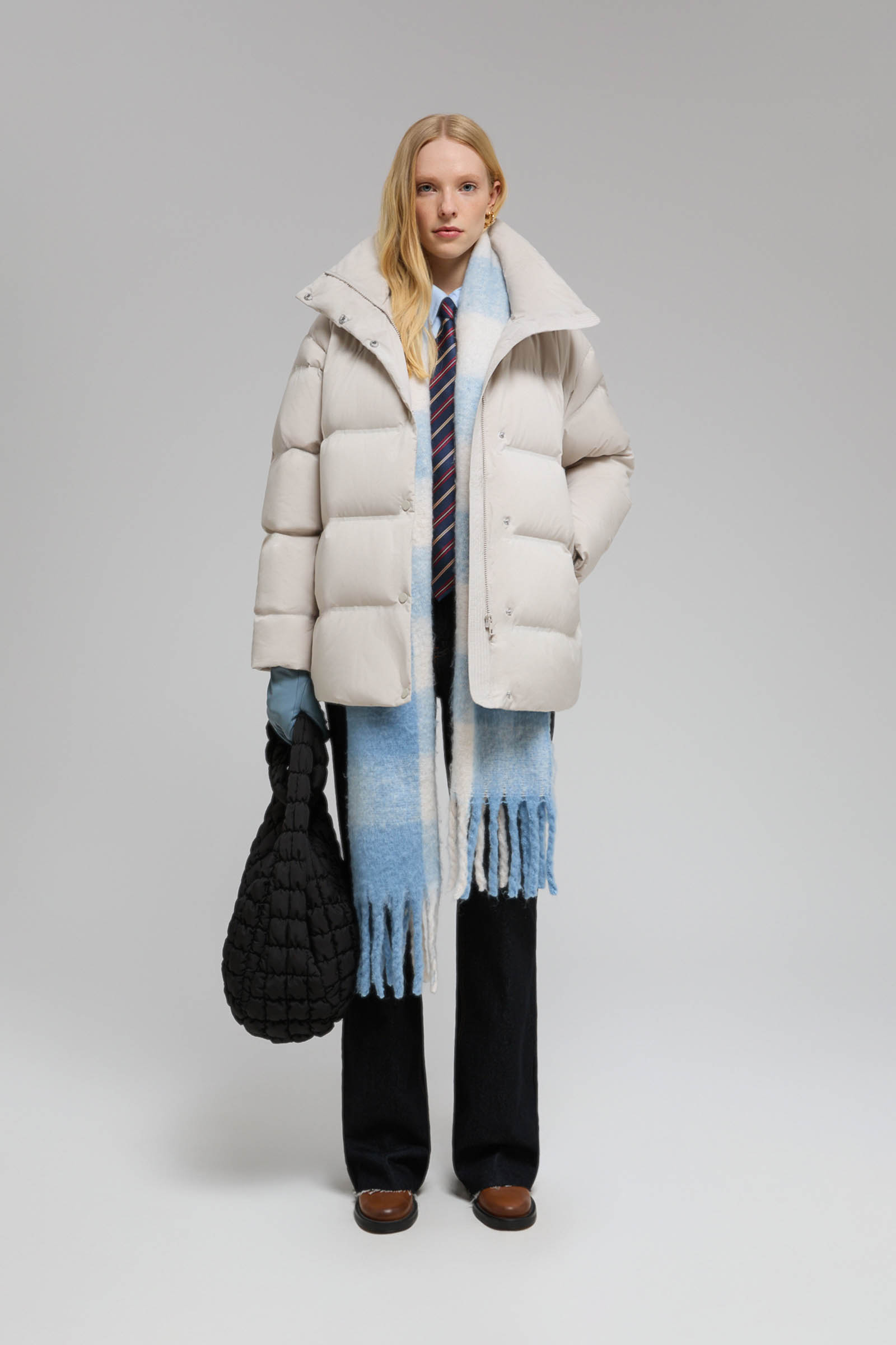 Удлиненный пуховик FINN FLARE, бежевый, арт. FWF11013