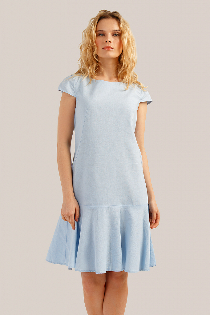 Платье женское, цвет светло-голубой, артикул: S19-14075_2075. Купить в интернет-магазине FiNN FLARE