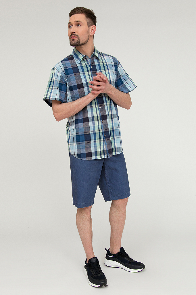 шорты мужские Finn-Flare серо-голубого цвета