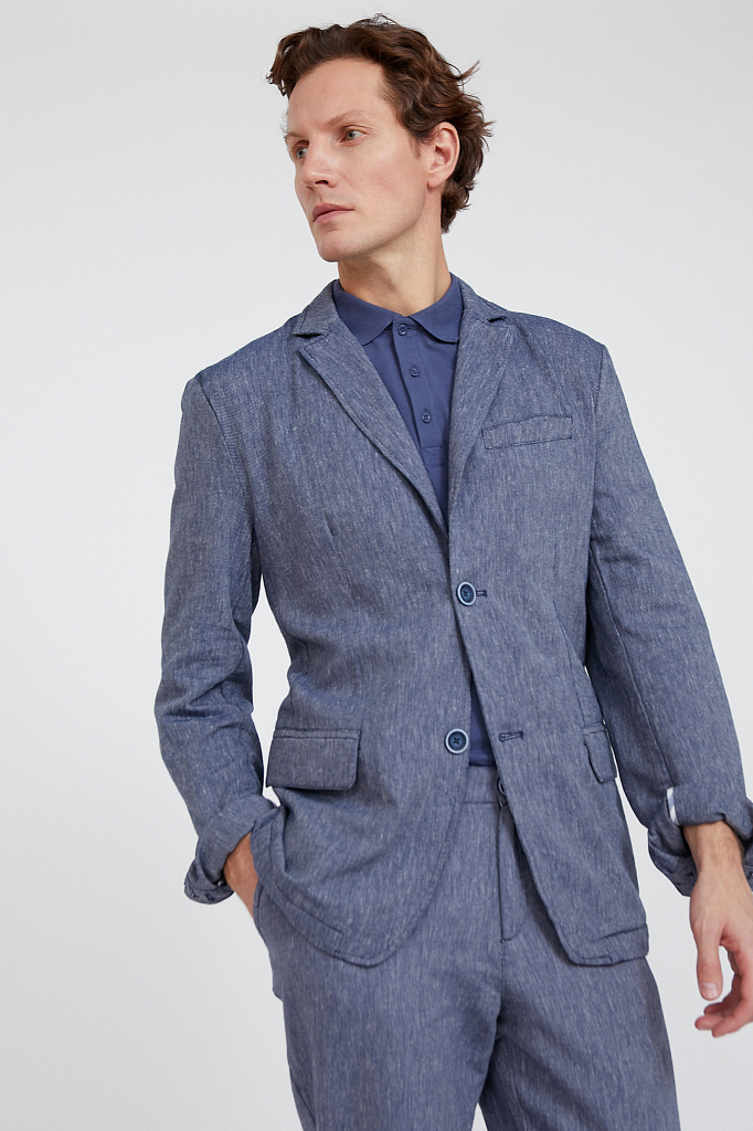 пиджак мужской Finn-Flare темно-синего цвета