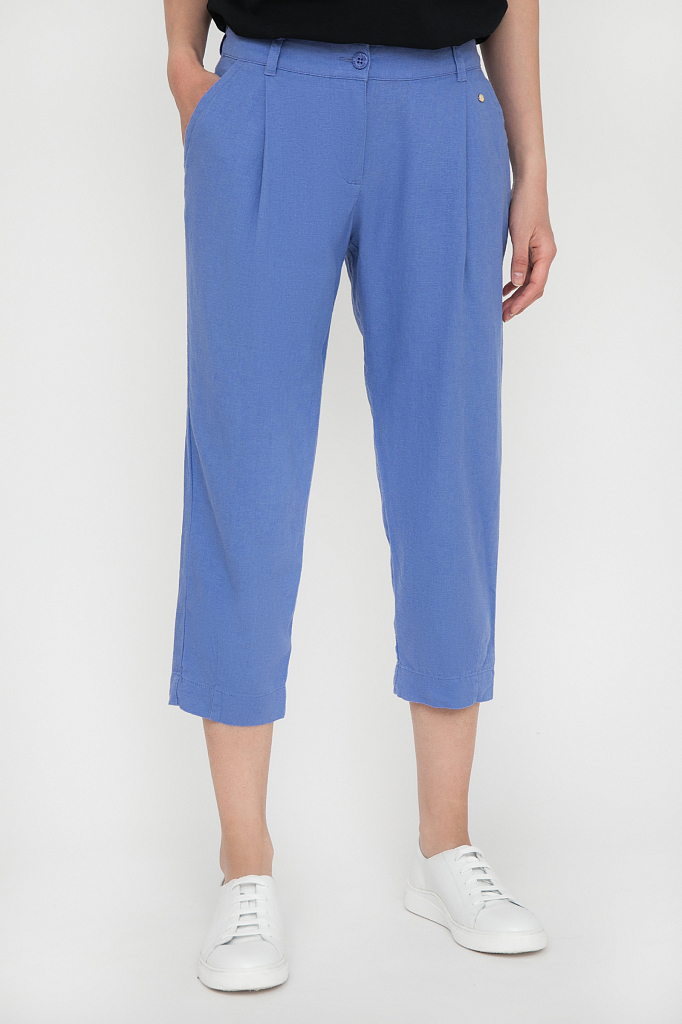 брюки женские Finn-Flare синий S20-14053 