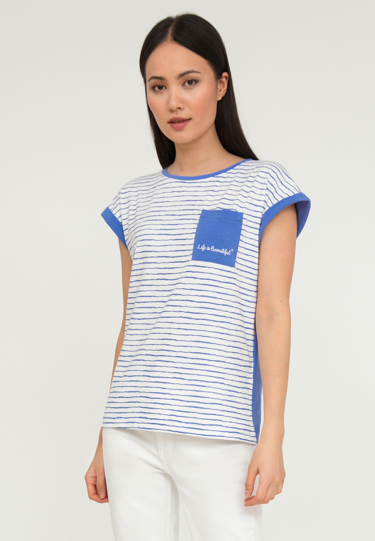 футболка женская Finn-Flare синего цвета