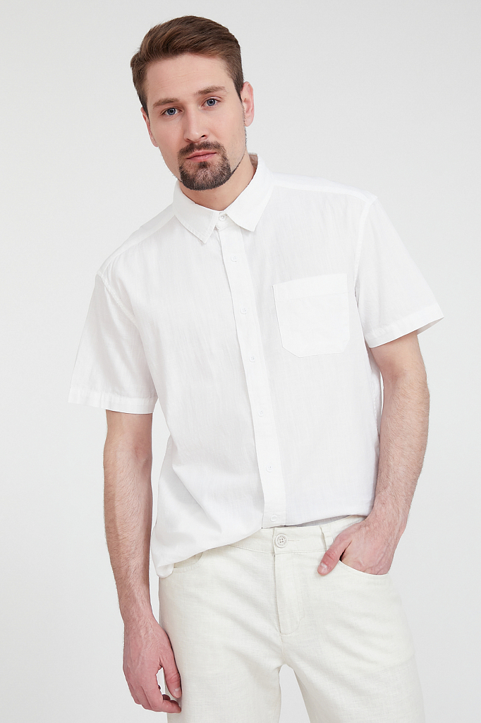 рубашка мужская Finn-Flare белого цвета