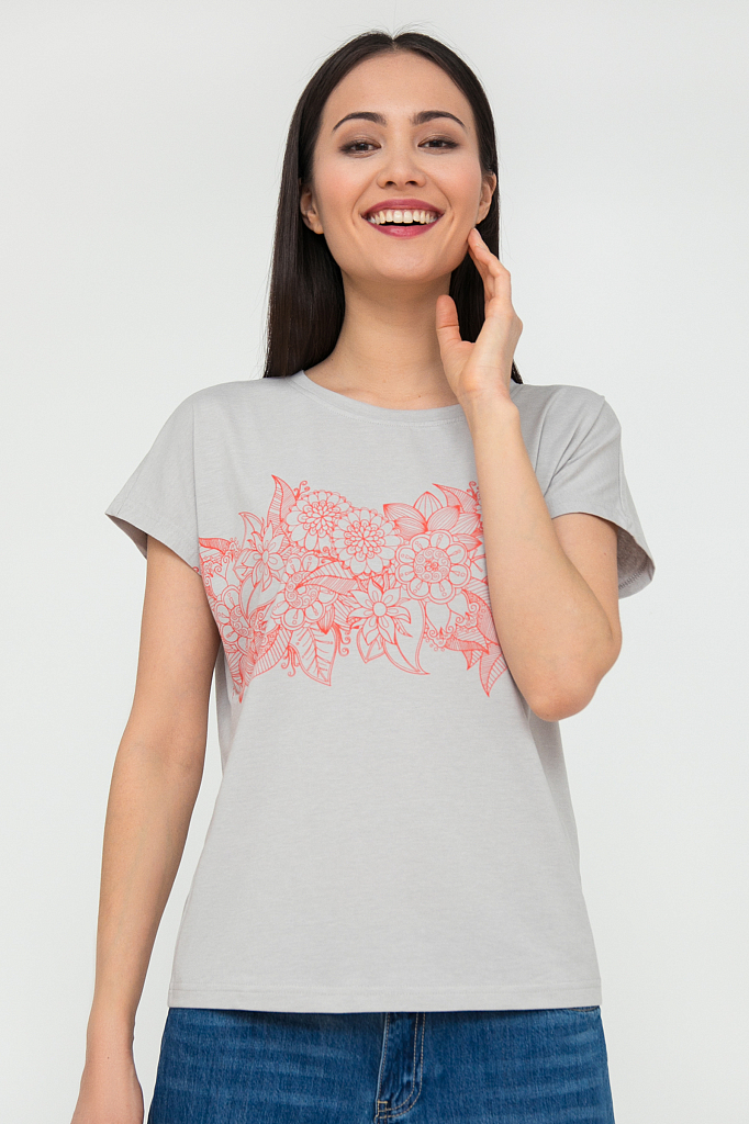 

Футболка женская, 251 light silver melange, Футболка женская