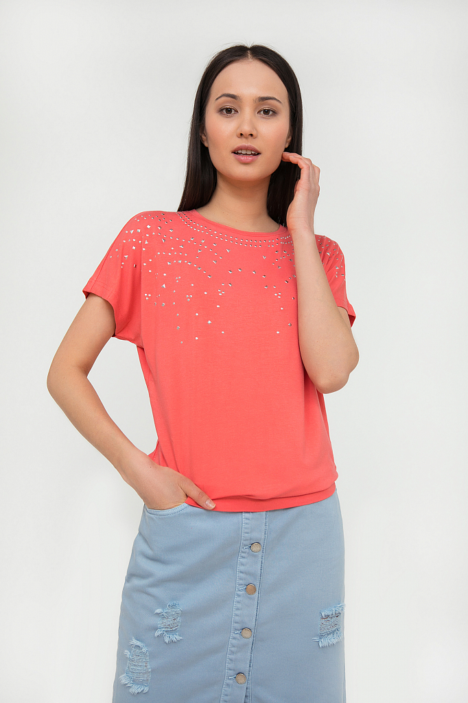 футболка женская Finn-Flare розового цвета