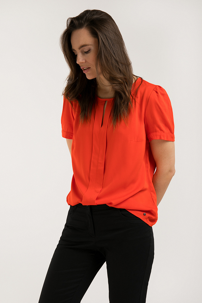 блузка женская Finn-Flare красный S20-110107 