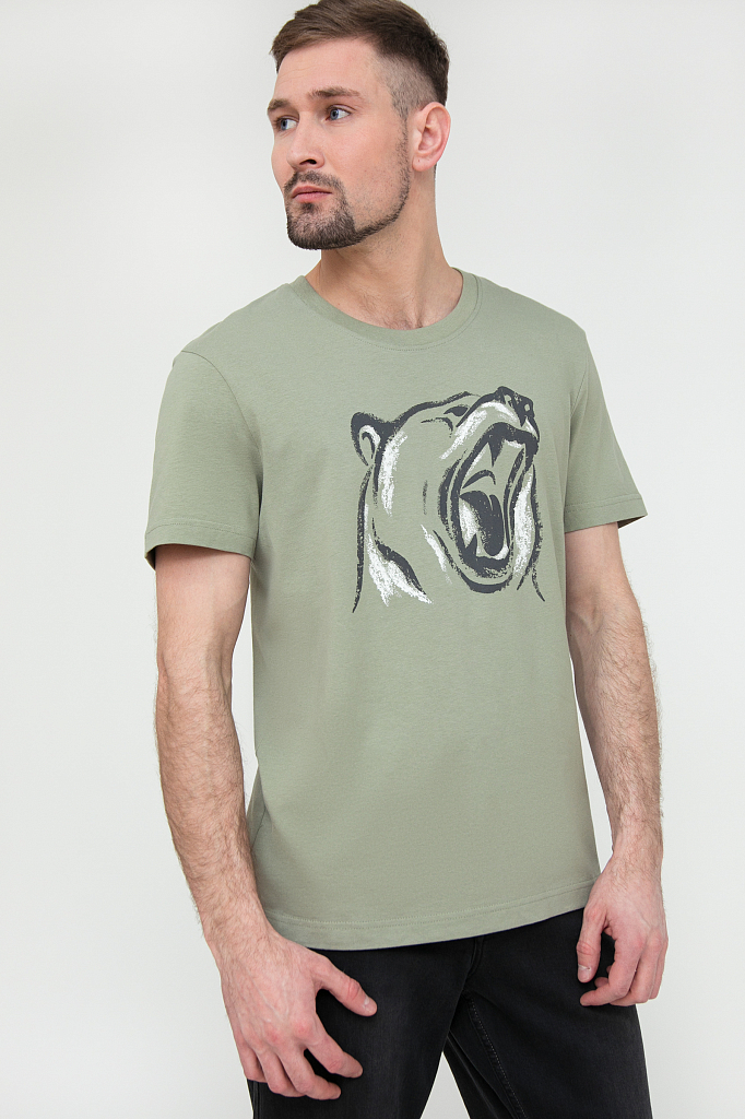 

футболка мужская, Серо-зеленый, футболка мужская