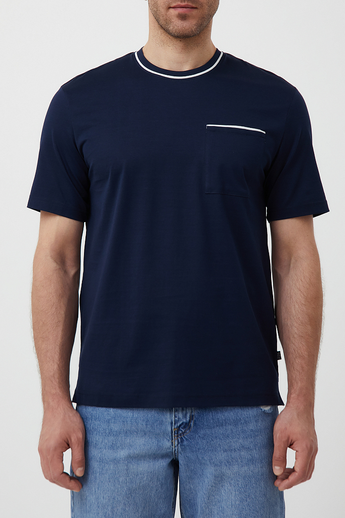 футболка мужская Finn-Flare темно-синий S21-21037 