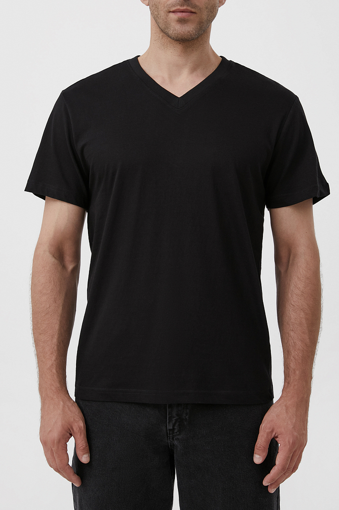 футболка мужская Finn-Flare черный S21-21043C 