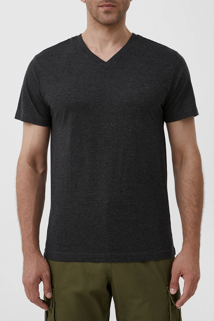 футболка мужская Finn-Flare темно-серый S21-21043CM 