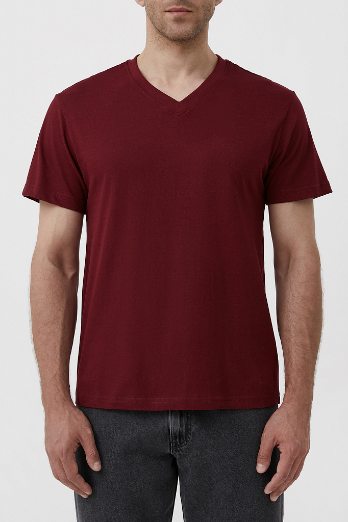 футболка мужская Finn-Flare бордовый S21-21043C 