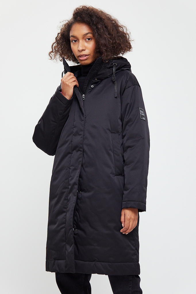 пальто женское Finn-Flare черный W20-32027 