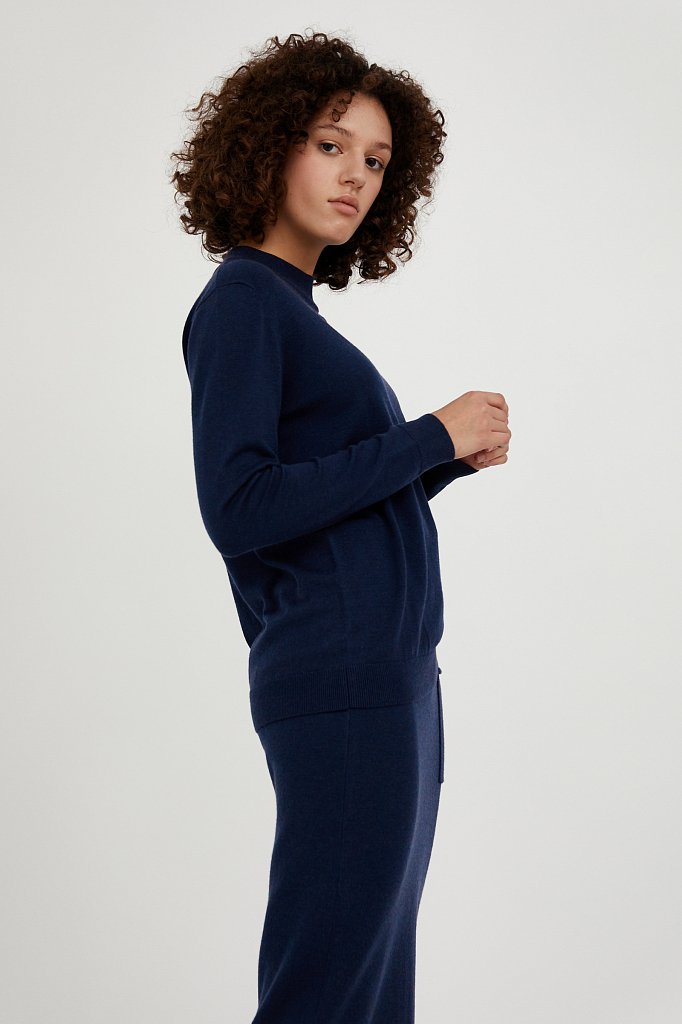 Джемпер женский из смесовой ткани с шерстью, Модель A20-11100, Фото №4