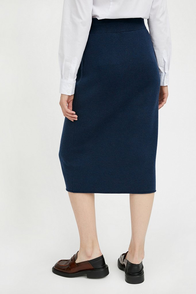 Трикотажная юбка женская с карманом и завязками, Модель A20-11126, Фото №4
