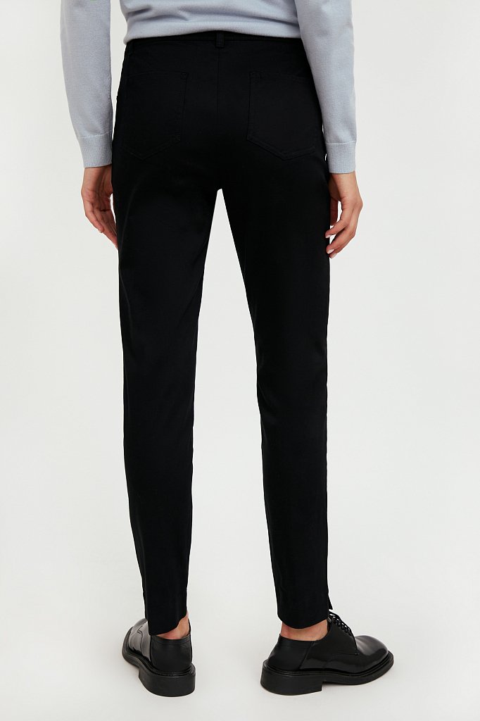 Зауженные хлопковые женские брюки с эластаном, Модель A20-11067, Фото №4