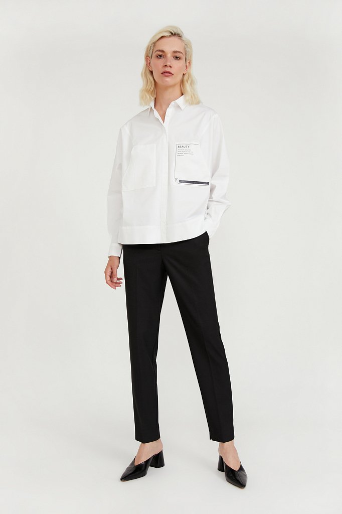 Классические прямые женские брюки со стрелками, Модель A20-11084, Фото №1